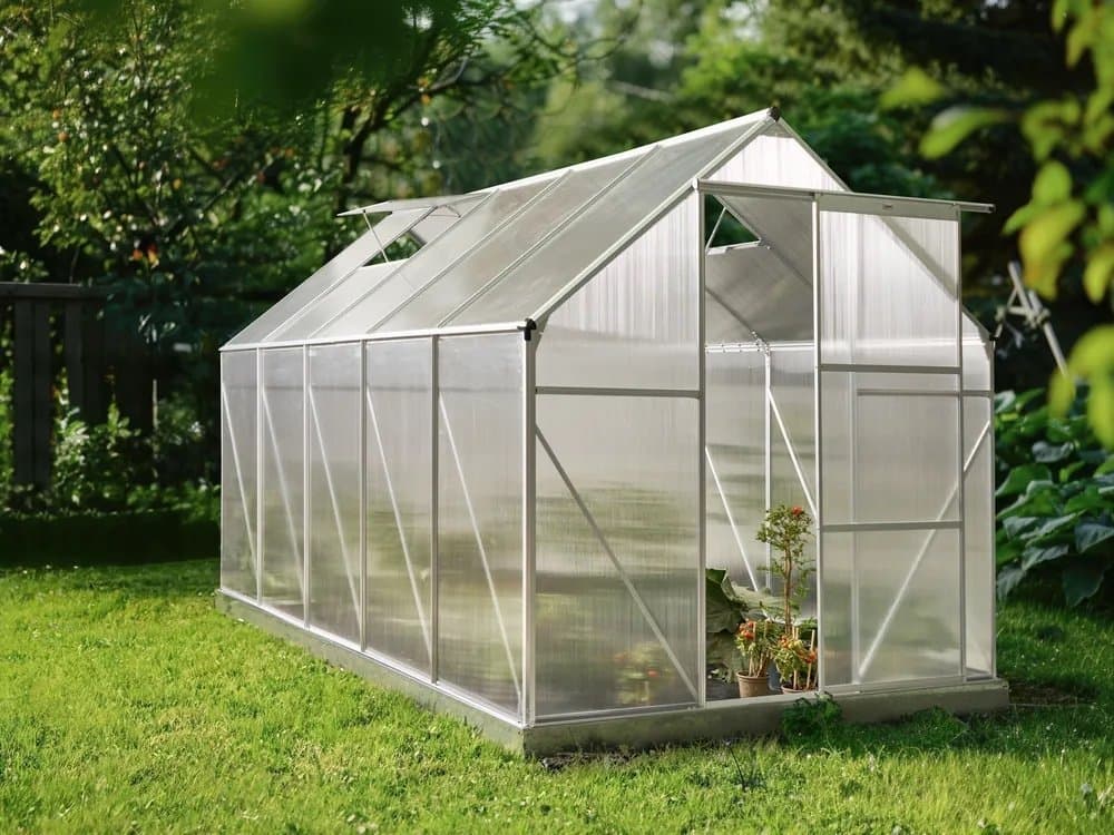 Växthus för trädgård APULIA Silver 315 cm