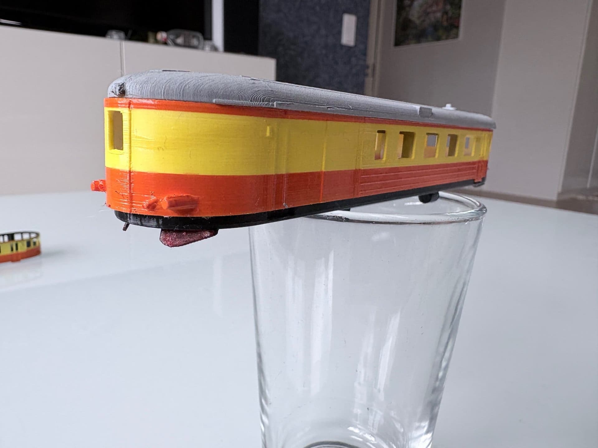 3D-modell rälsbuss UBF7U skala H0