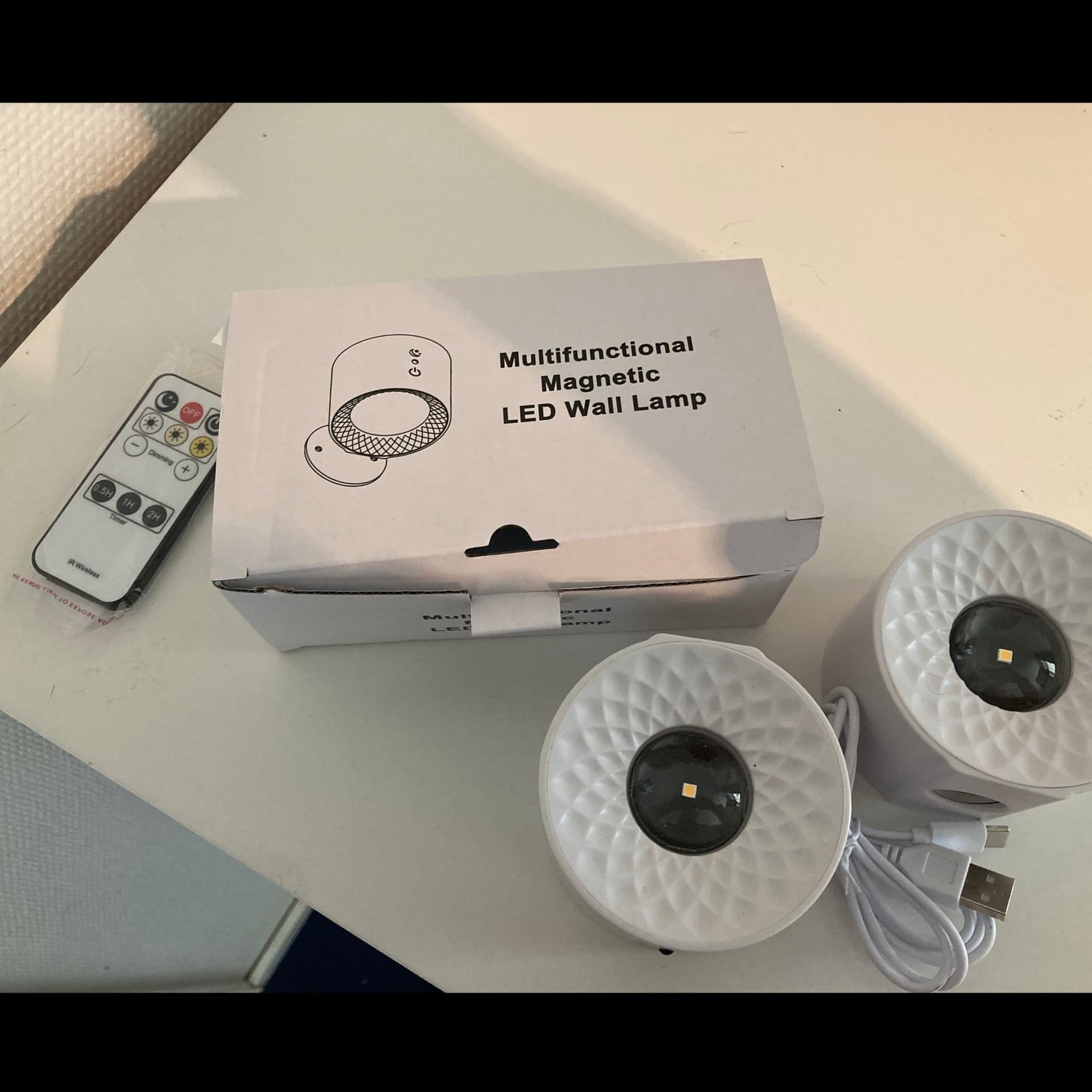 Multifunktionell Magnetisk LED Vägglampa med Fjärrkontroll