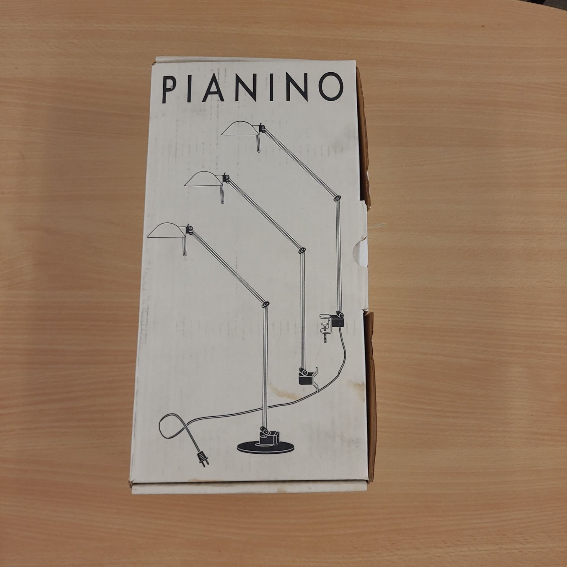 PIANINO Lampa Ikea svart bordslampa kontorslampa design 1988