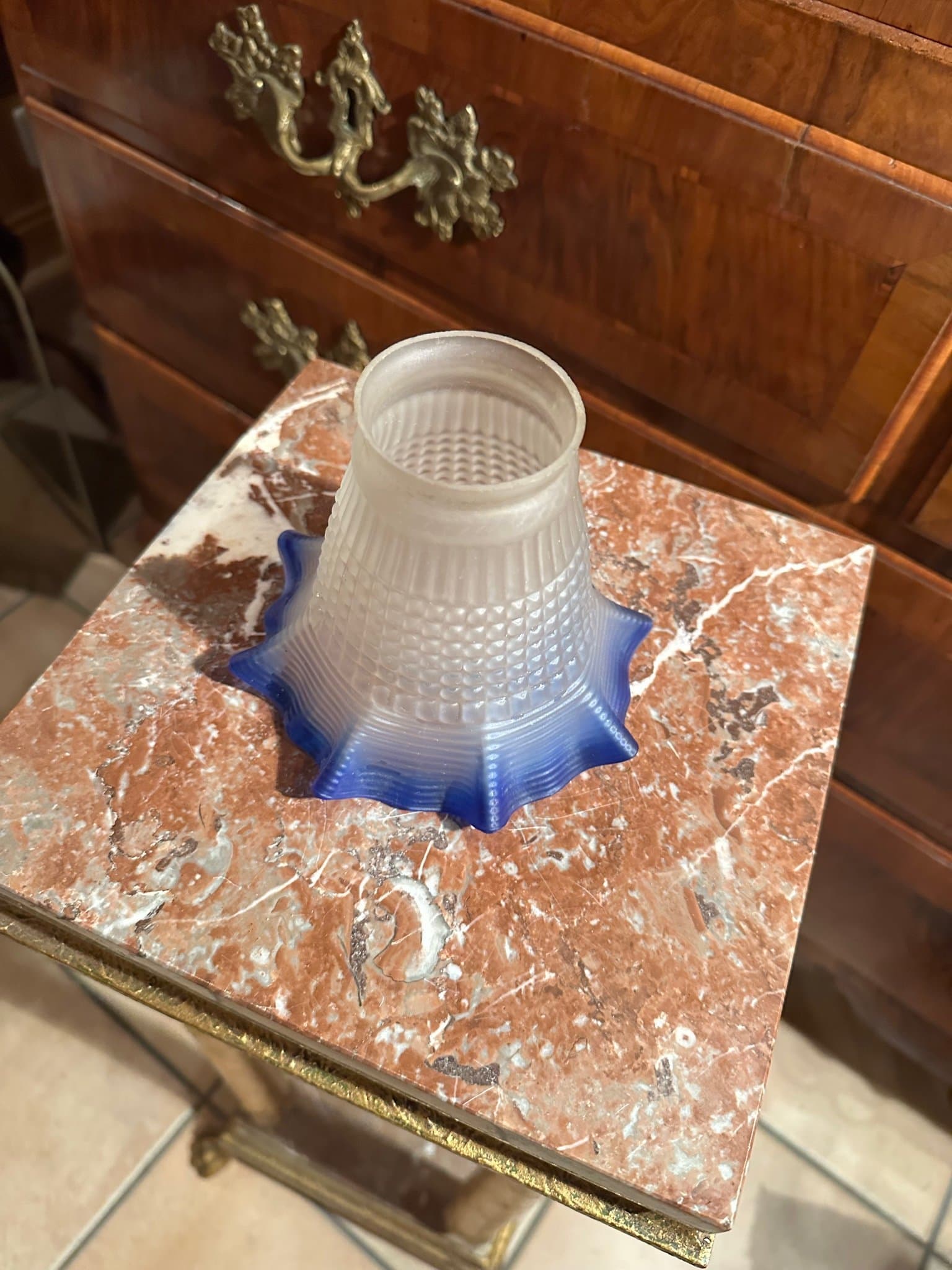 Retro Lampskärm i frostat Glas