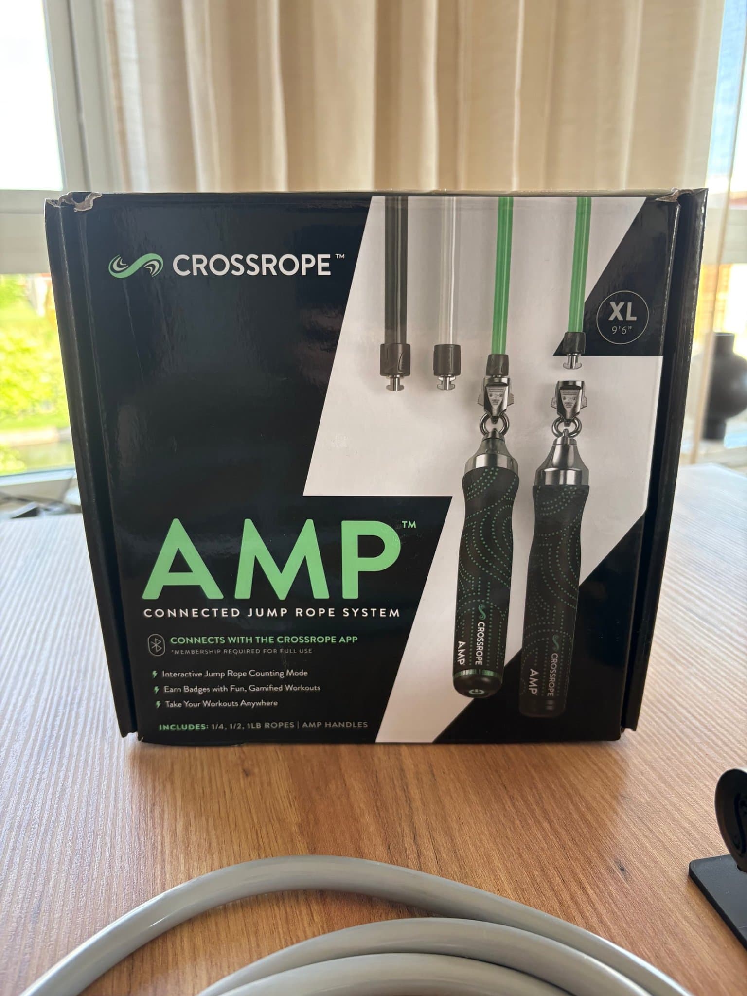 Crossrope AMP Connected Jump Rope System XL & väggfäste