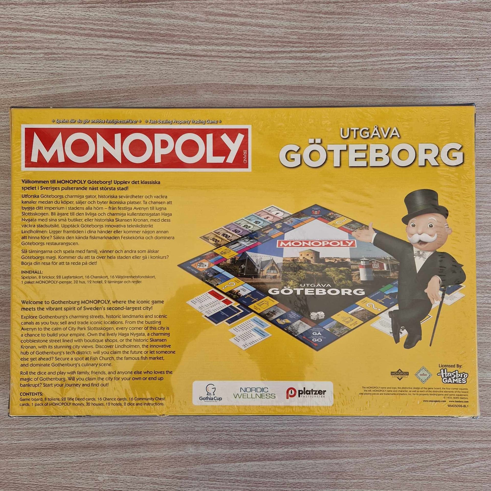 Monopoly Göteborg Board Game Factory Sealed Swedish Edition Hasbro