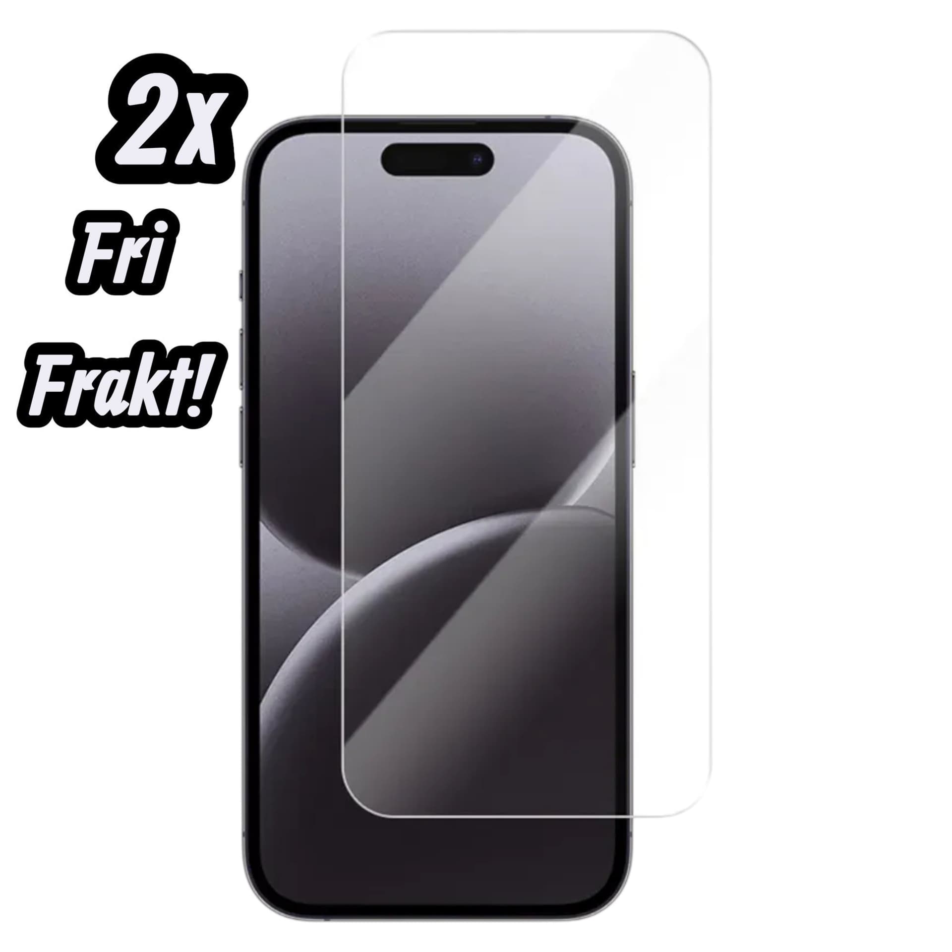 [2-Pack] iPhone Air Skärmskydd - 9H Härdat Glas | Heltäckande! | iPhone 17 Air
