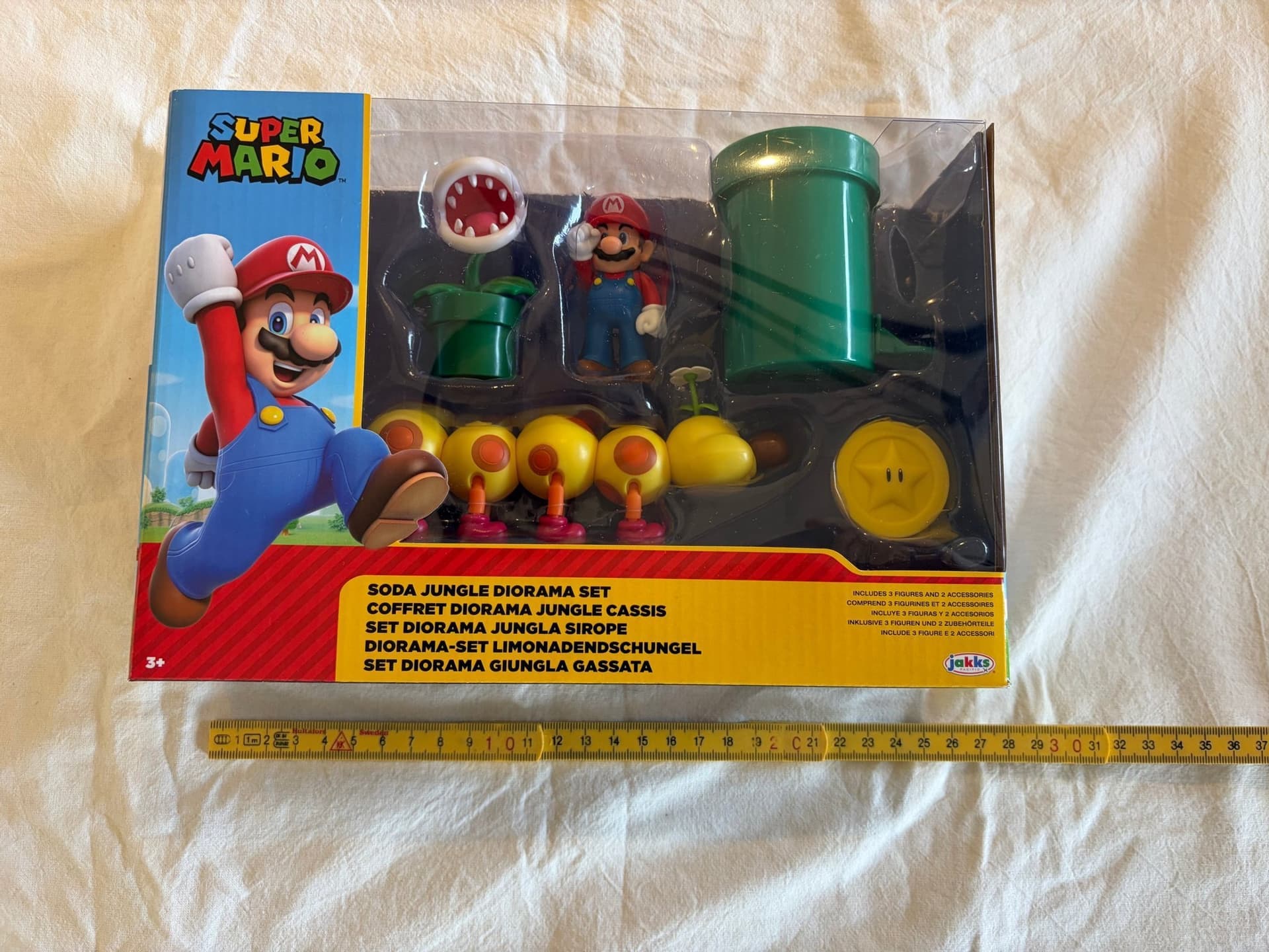 Super Mario Soda Jungle Diorama Set OÖPPNAD JAKKS NINTENDO FIGUR