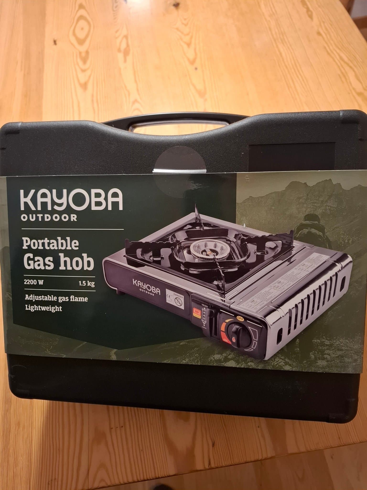 PORTABELT GASOLKÖK - KAYOBA OUTDOOR, 2200 W - MED KVALITET OCH TRYGGHET !!!