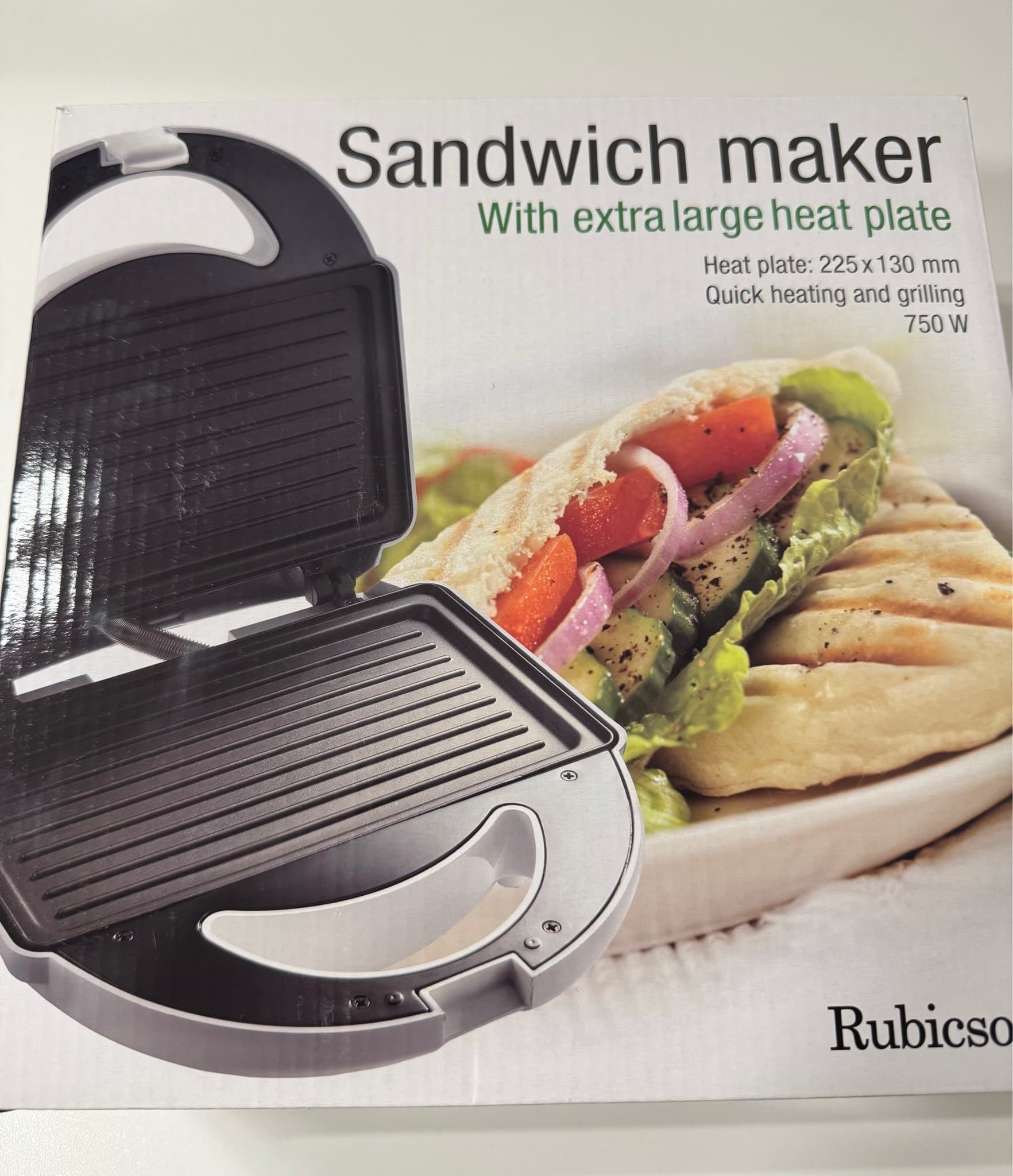 Rubicson smörgåsgrill med extra stor grillyta