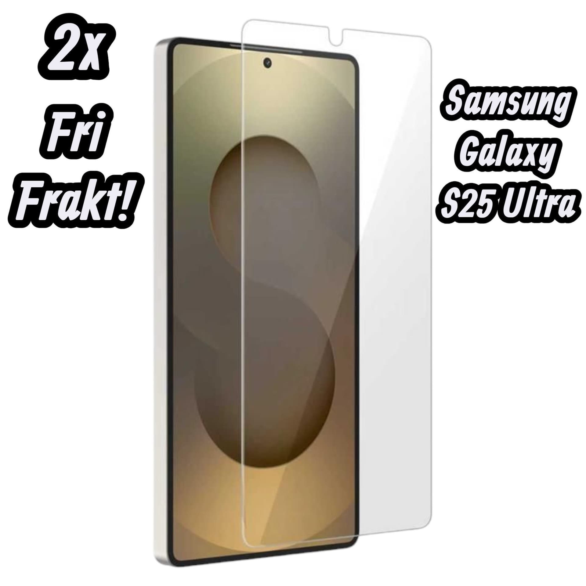 2st Samsung Galaxy S25 Ultra 9H Härdat Glas Skärmskydd - Tech-Protect