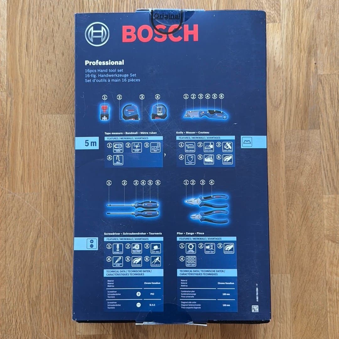 Bosch Professional 16-delars handverktygssats