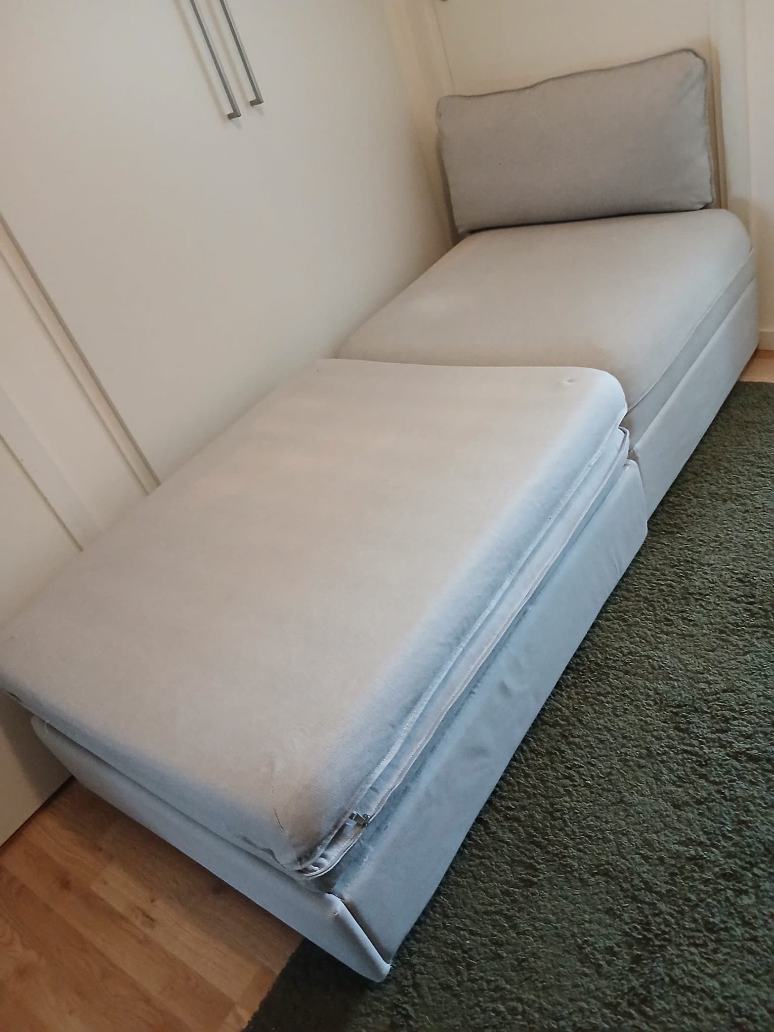 IKEA Vallentuna bäddsoffa modul med förvaring, ljusgrå, dagsoffa , soffasäng