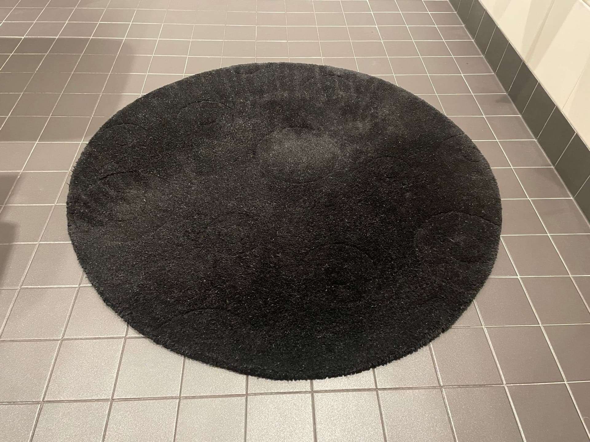 Badrumsmatta Ø 90 cm, rund, matta, ryamatta