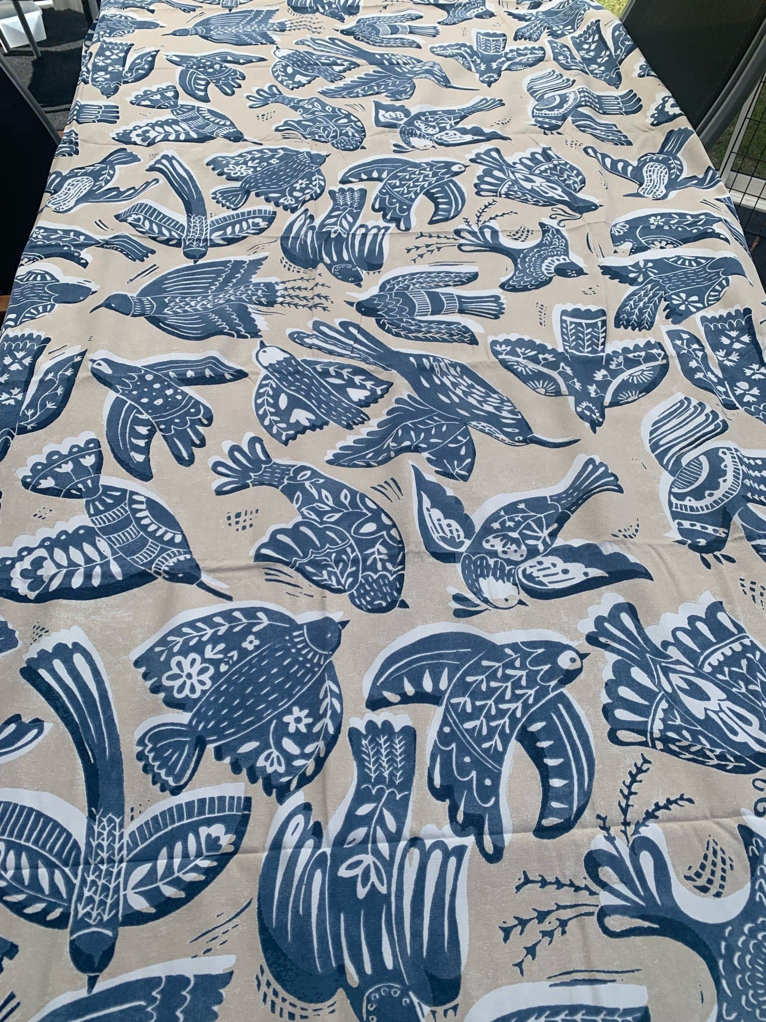 IKEA Tyglängd 150x300cm Bittersöta Blå Fåglar Tot 4st finns!