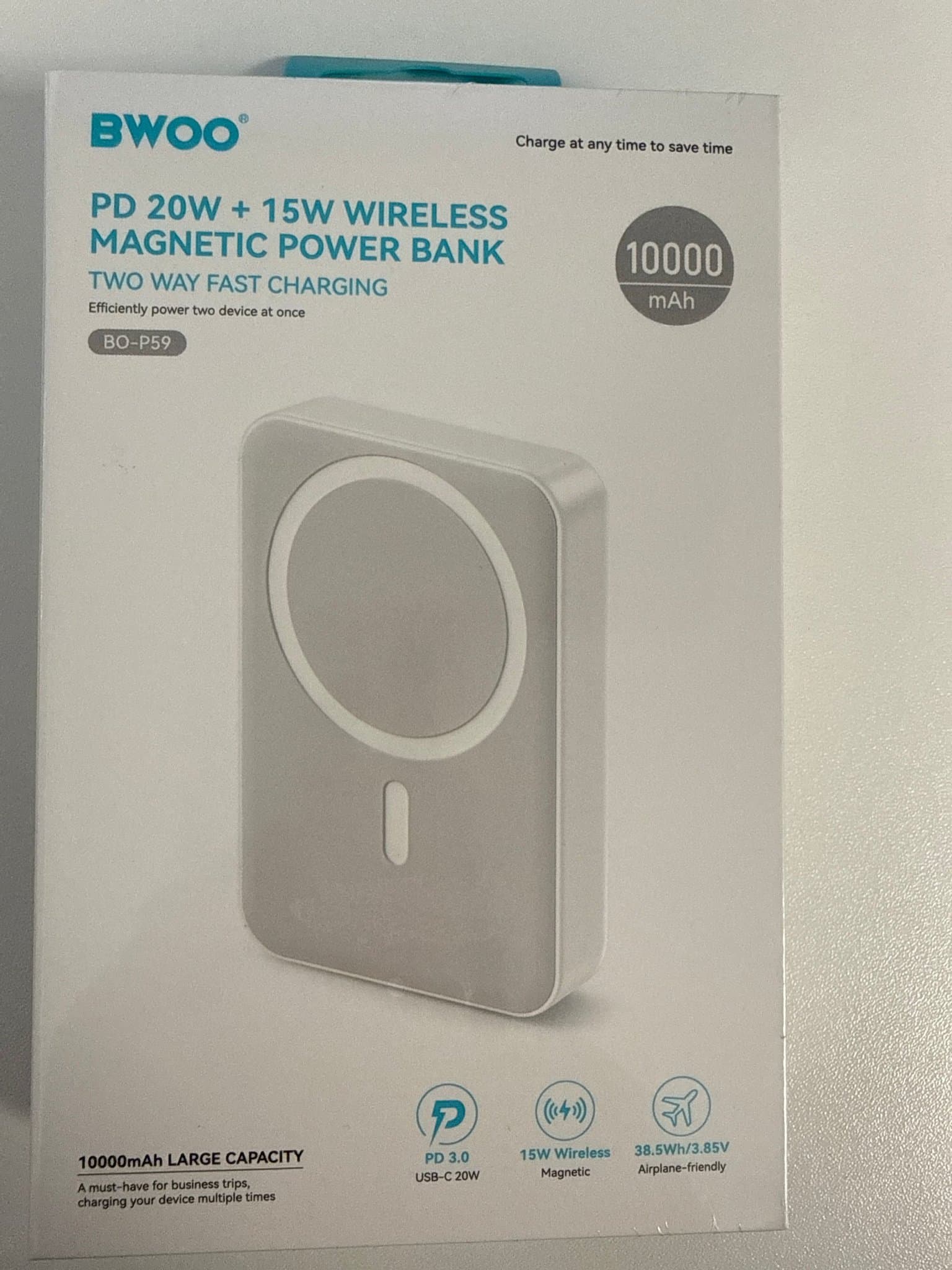 MagSafe kompatibel 10000Mah PD 20W Snabb trådlös Powerbank