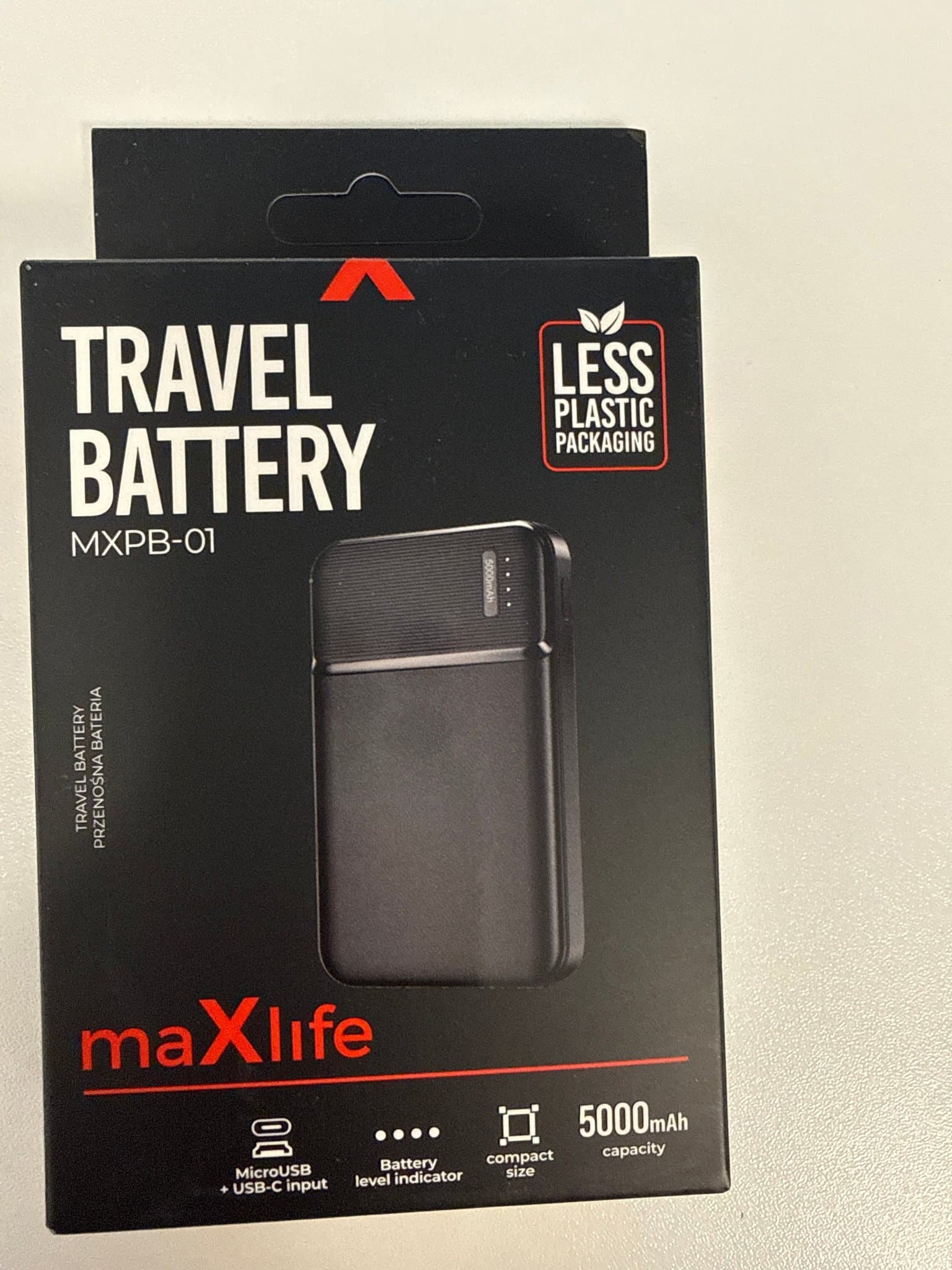 Maxlife Powerbank USB-C 5000Mah X2 Fast Charge