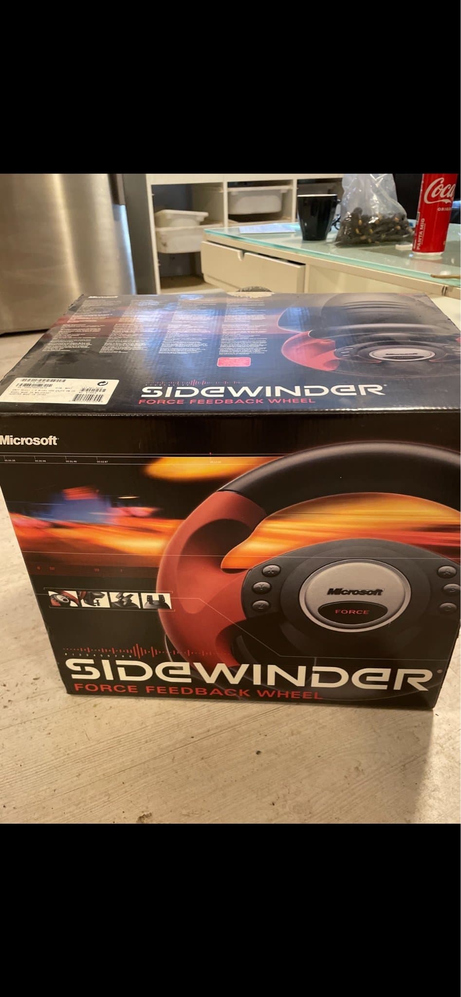 Microsoft SideWinder Force Feedback Wheel - Komplett i originalkartong - Nyskick