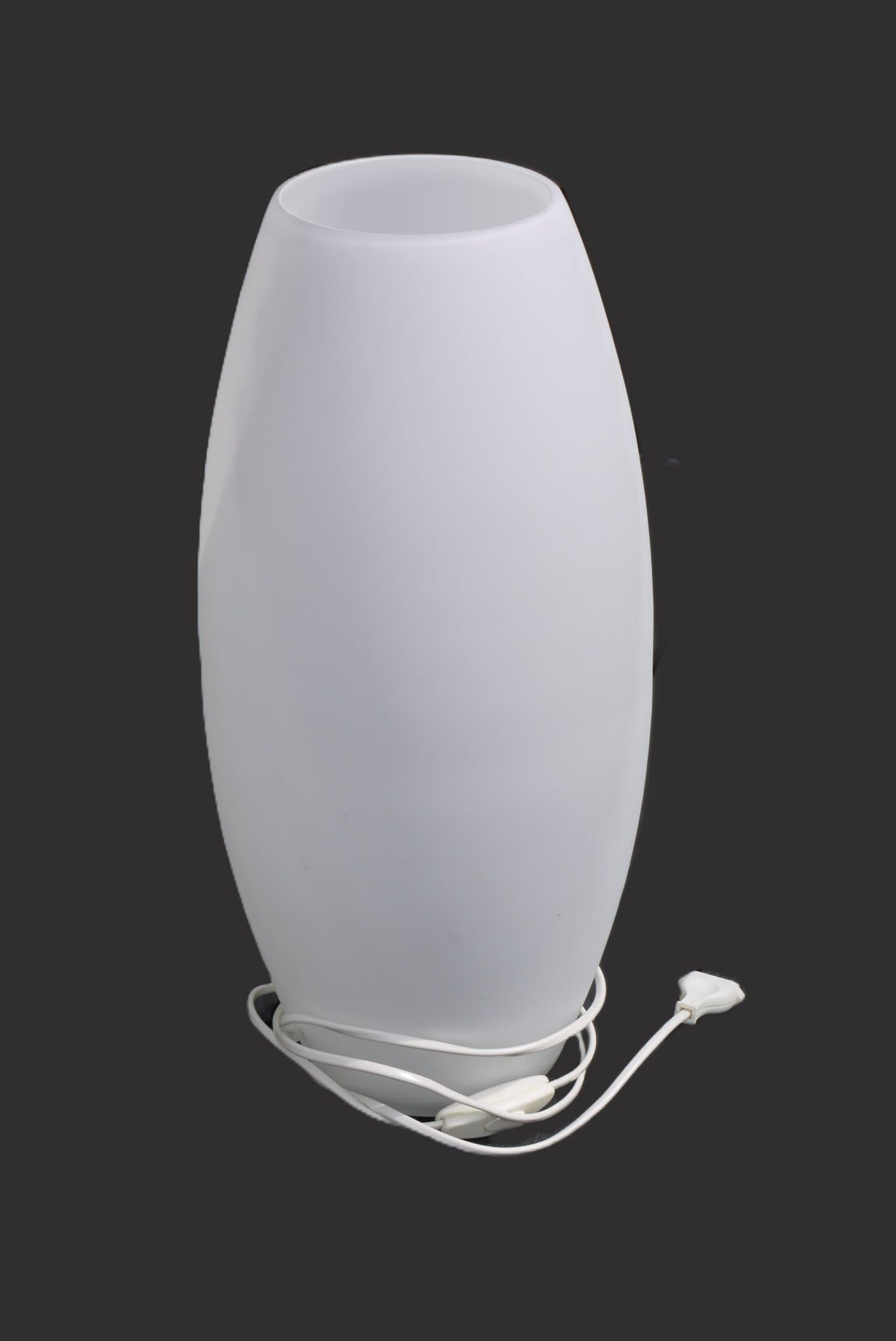 Bordslampa i vitt glas