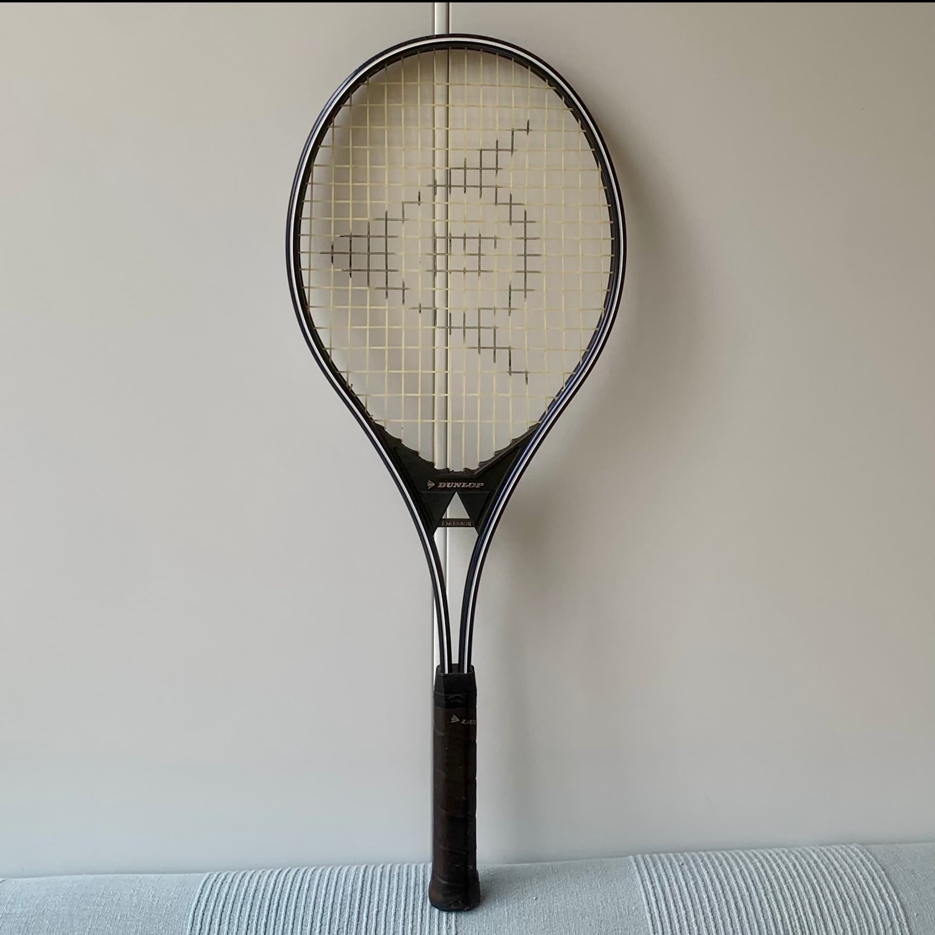 Vintage 1983 Dunlop J. McENROE tennisracket junior MKT FINT SKICK cover fodral