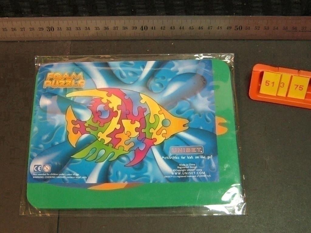 Uniset Fisk foam puzzle, Mycket fint skick