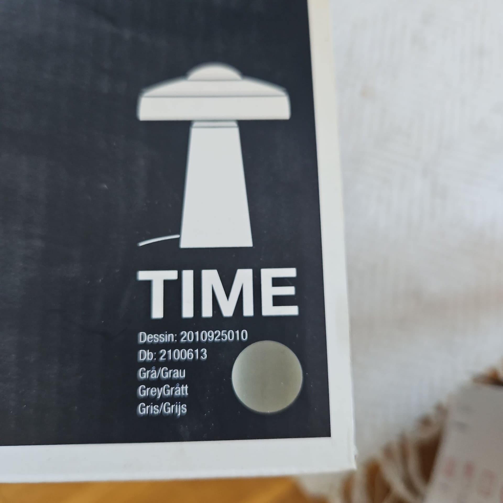 Stilren Bordlampa med Touch funktion Grå E27