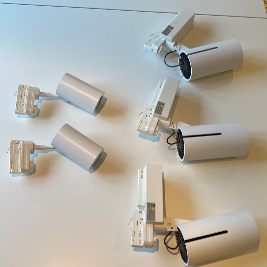 5st LED-spotlights för skensystem, 26W, 220-240V, 7-pack