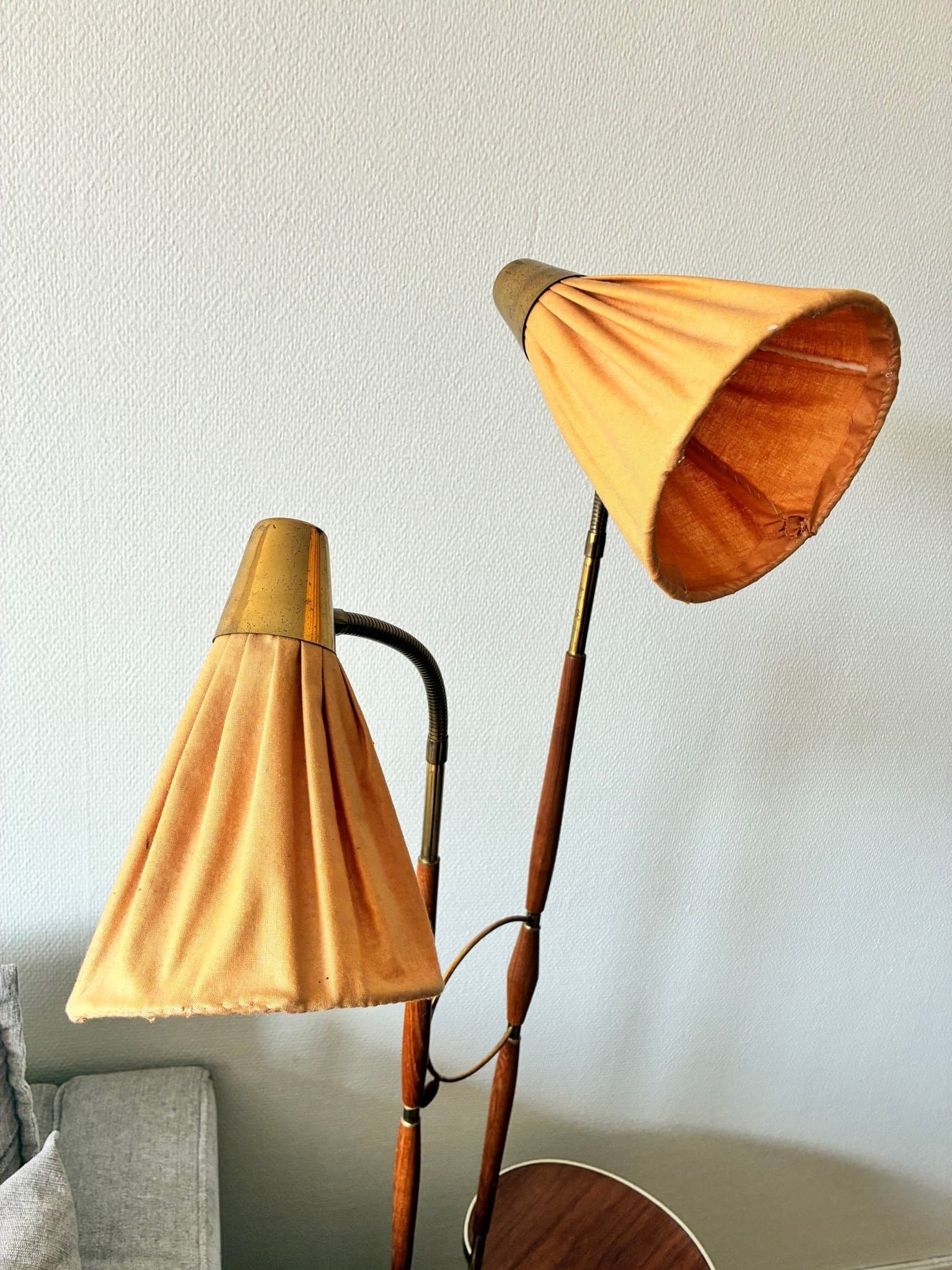50-tals Golvlampa med bord