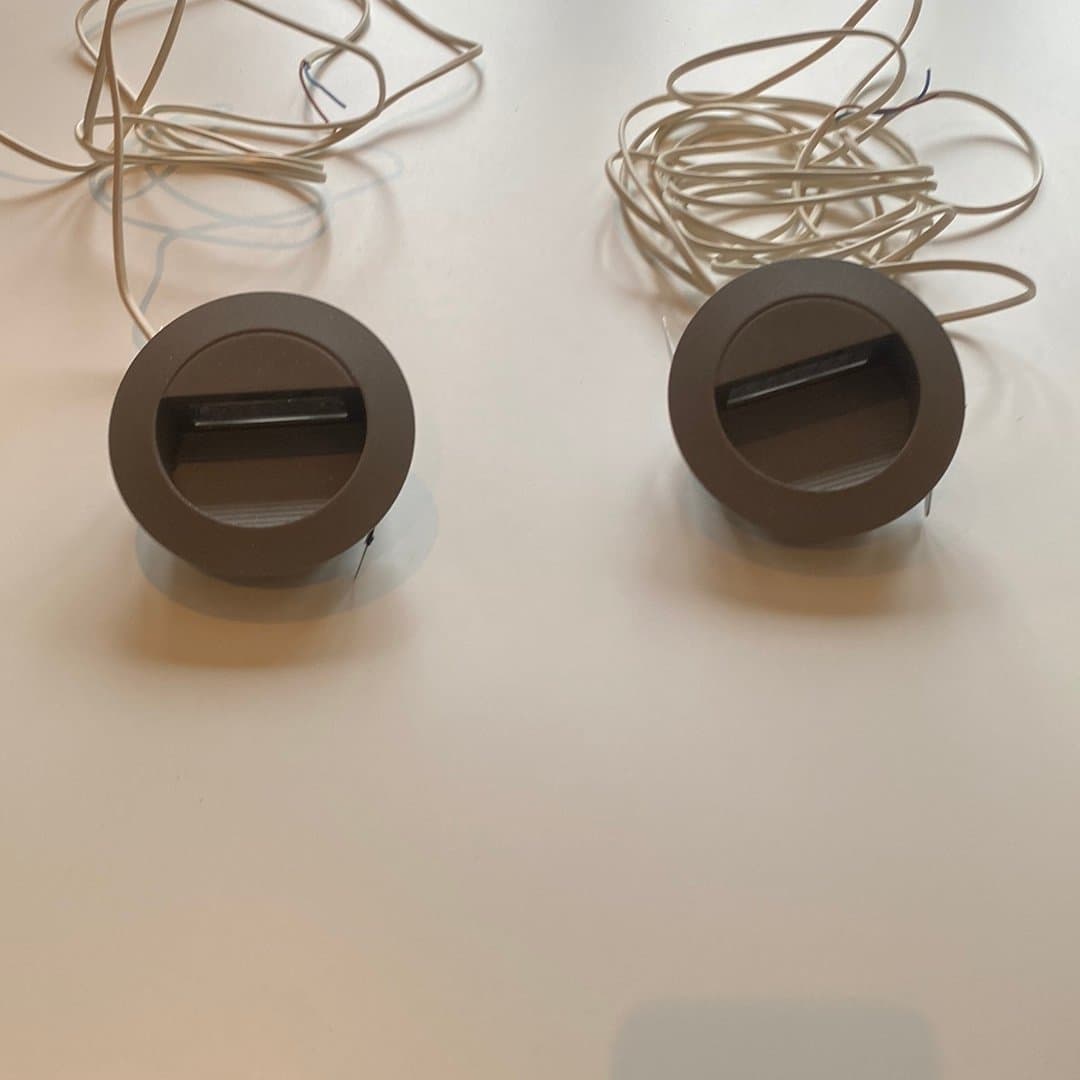 2st infälld väggbelysning LED grå