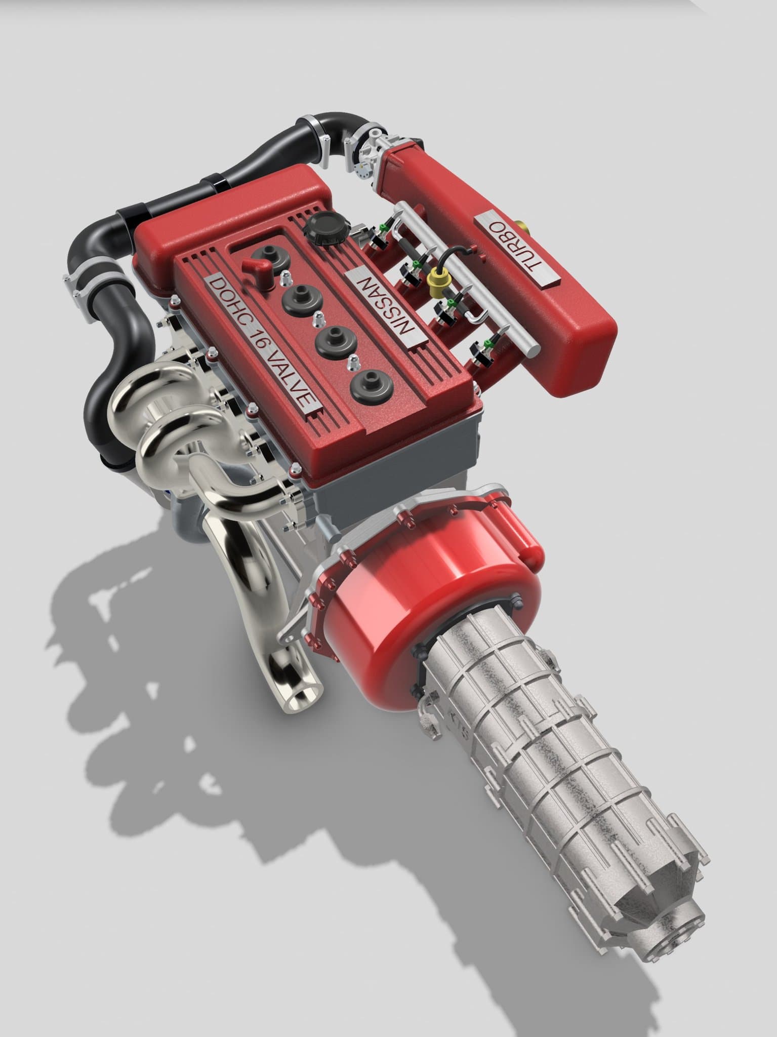 1/24 FJ20 Turbo Engine with gearbox