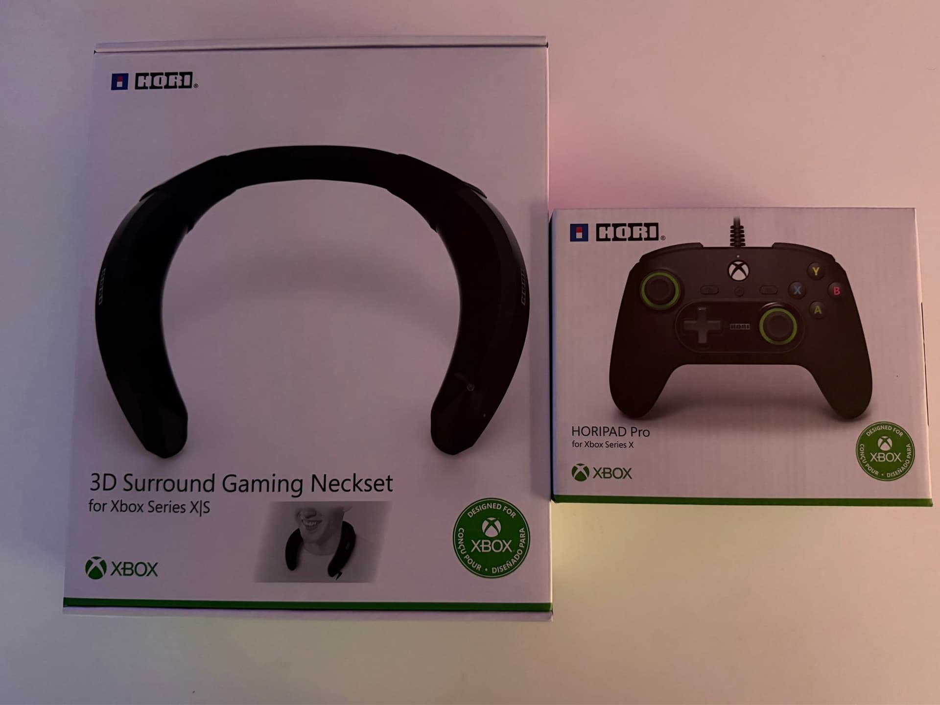 (NY) Xbox & Hori : 3D Surround neckset + Hori Pad PRO (Series S/X and One)