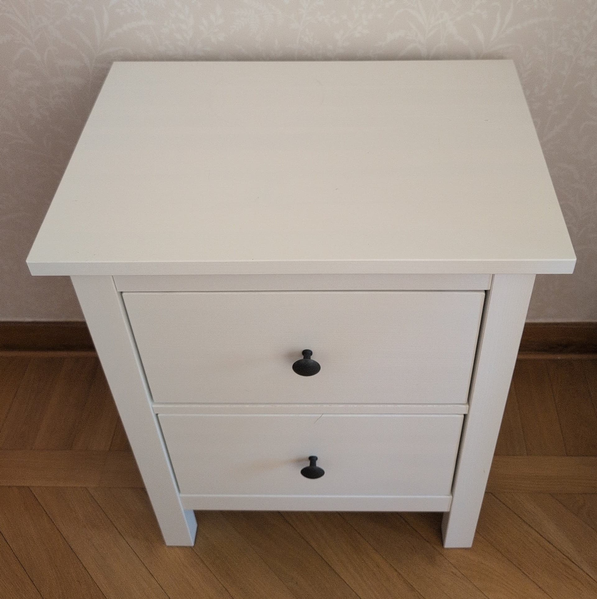HEMNES Byrå med 2 lådor, vitbets, 54x66 cm, oanvänd!