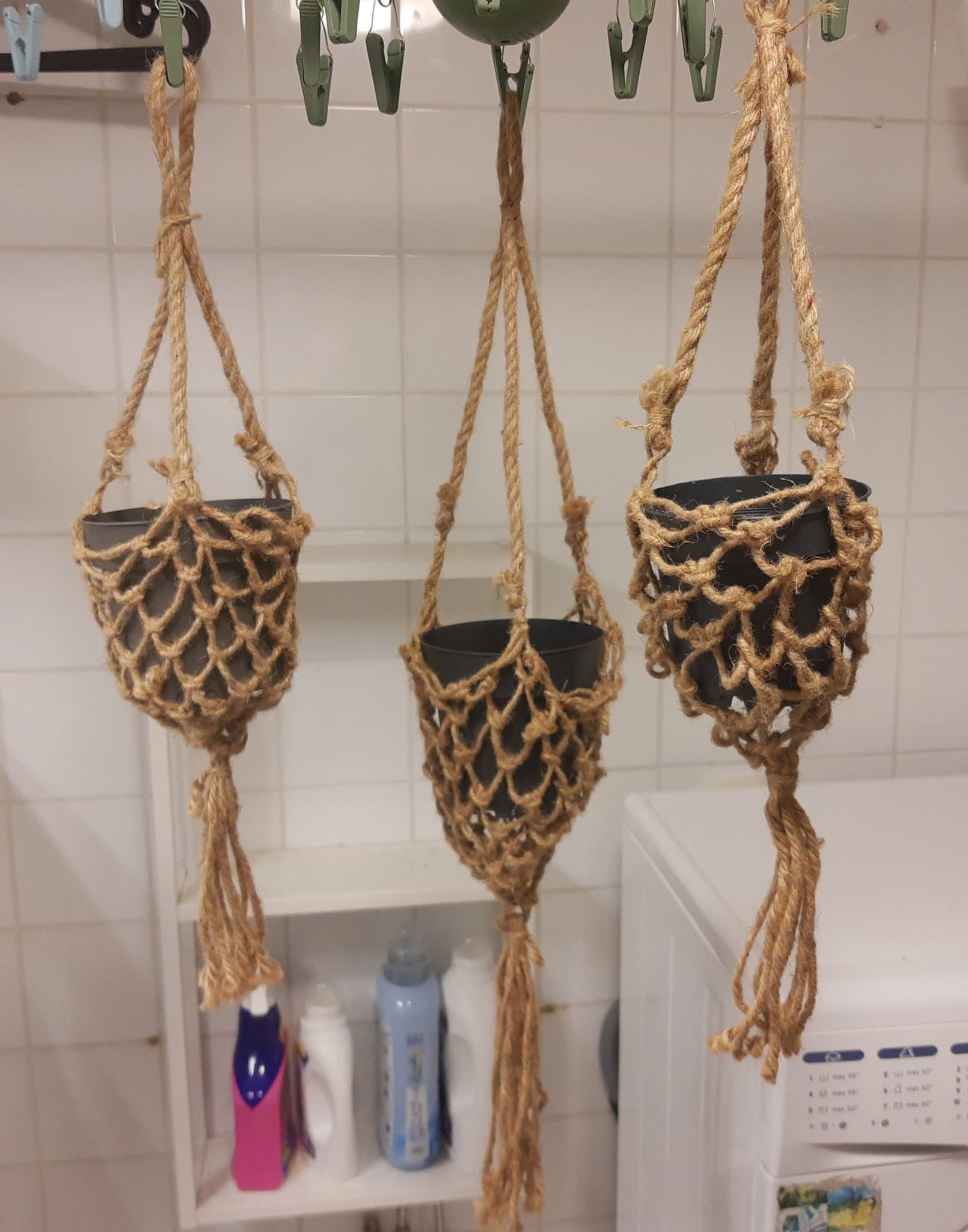Amplar i jute 3 st