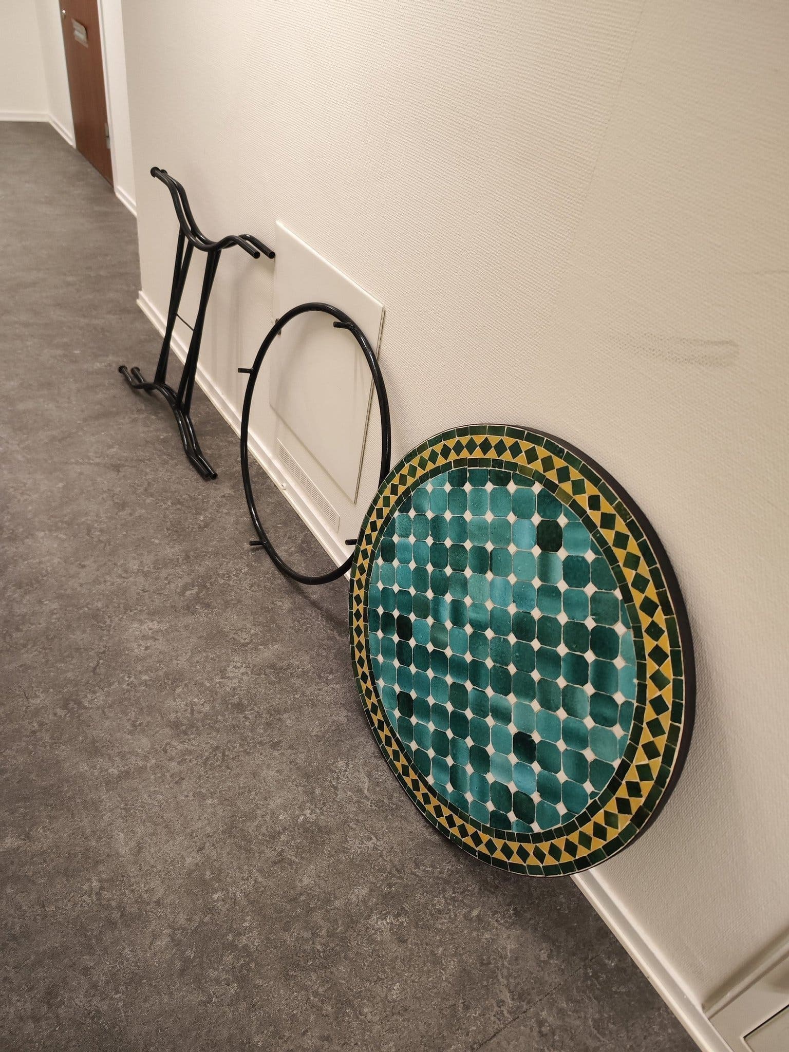 Helt ny äkta Vacker Marockansk mosaik bord 80 cm gratis hem leverans