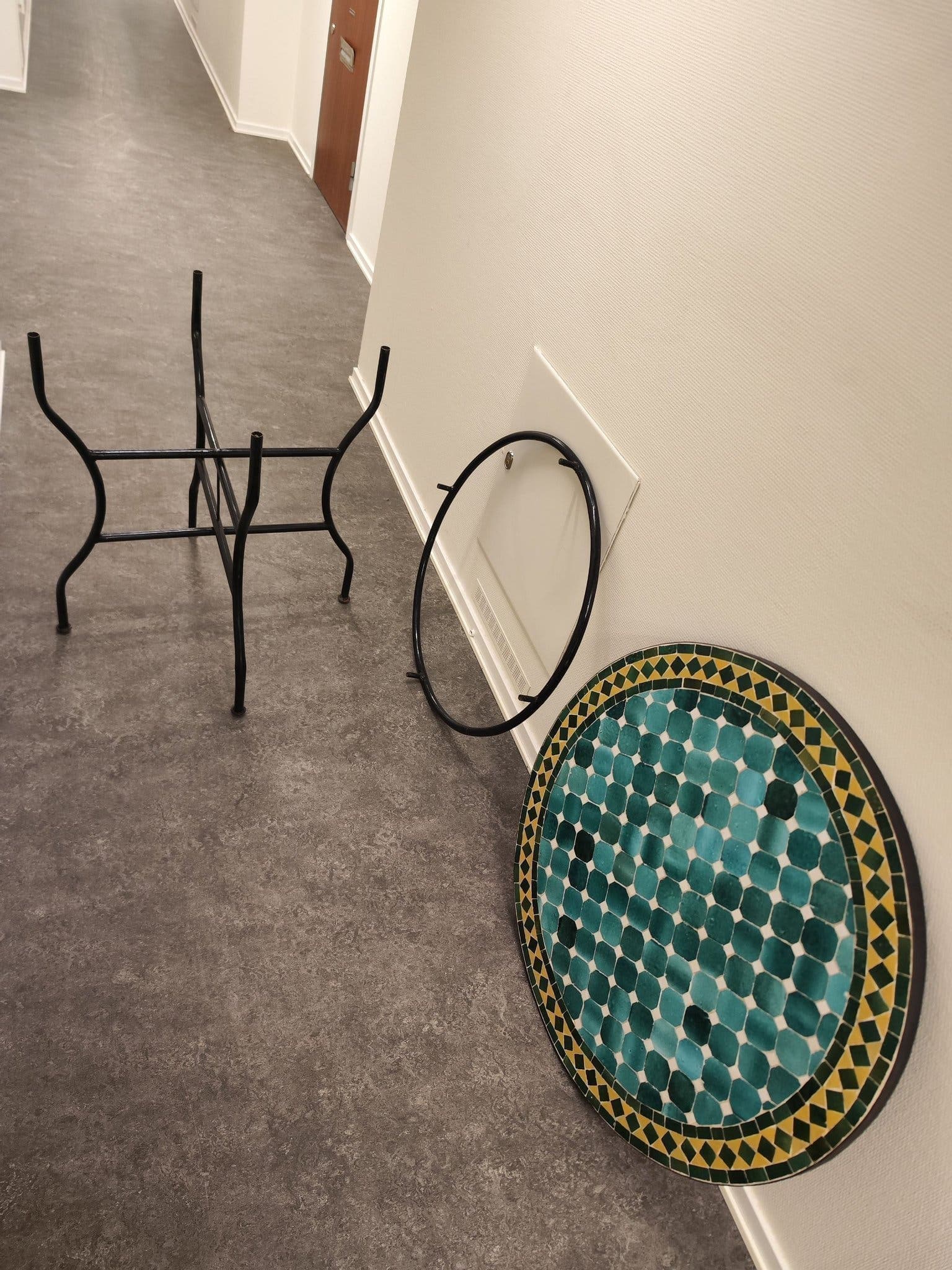 Helt ny äkta Vacker Marockansk mosaik bord 80 cm gratis hem leverans
