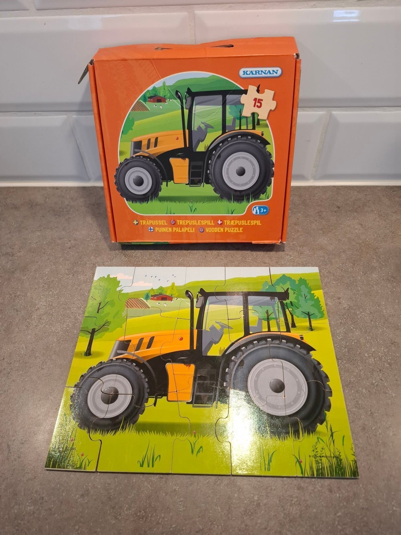 Träpussel - Traktor