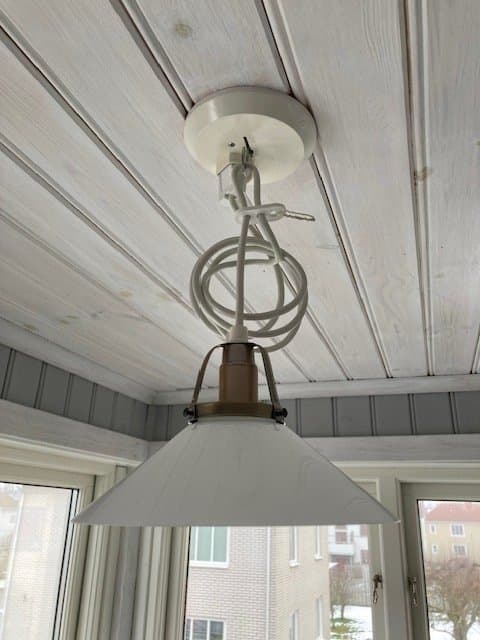 Lampa taklampa skomakarlampa skomakare 19,5 cm i diam. OANVÄND