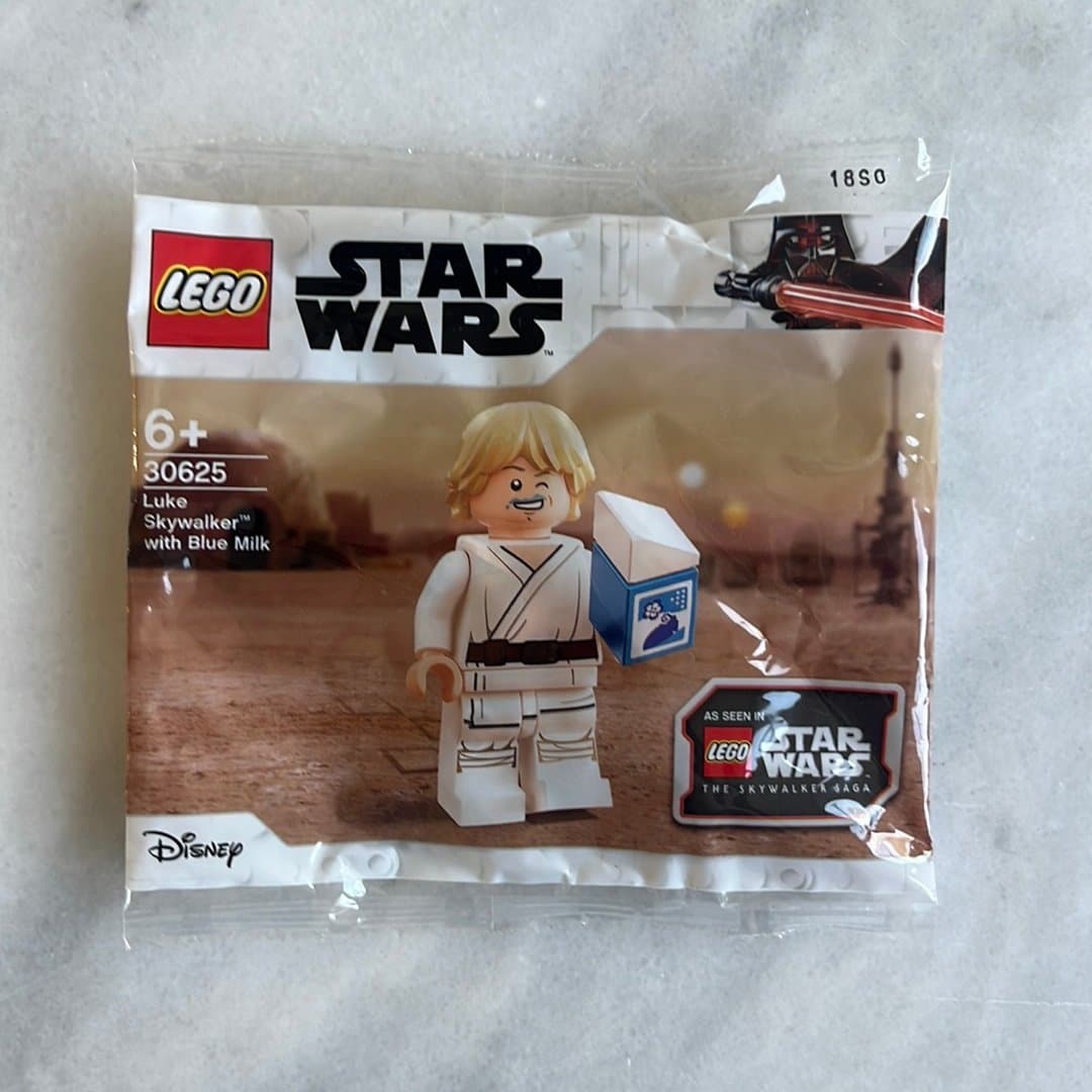 OÖPPNAD! LEGO Star Wars 30625 Luke Skywalker med blå mjölk minifigur