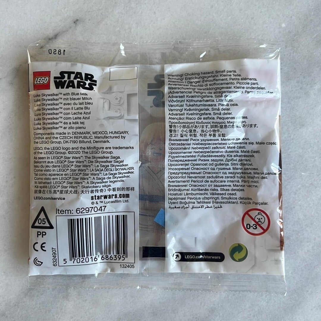 OÖPPNAD! LEGO Star Wars 30625 Luke Skywalker med blå mjölk minifigur