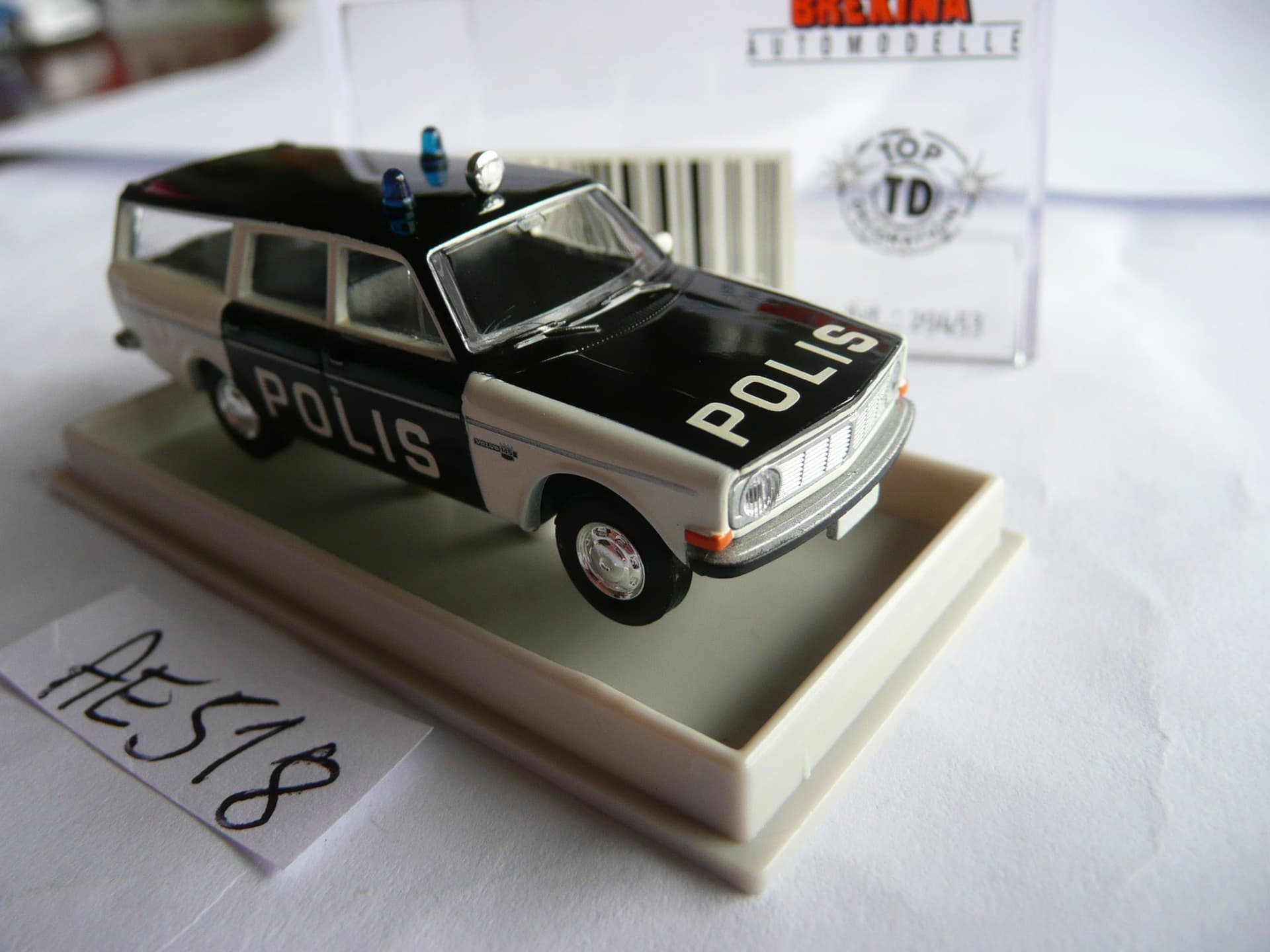 Modellastbil H0 1:87 Brekin Volvo 145 Polis 145