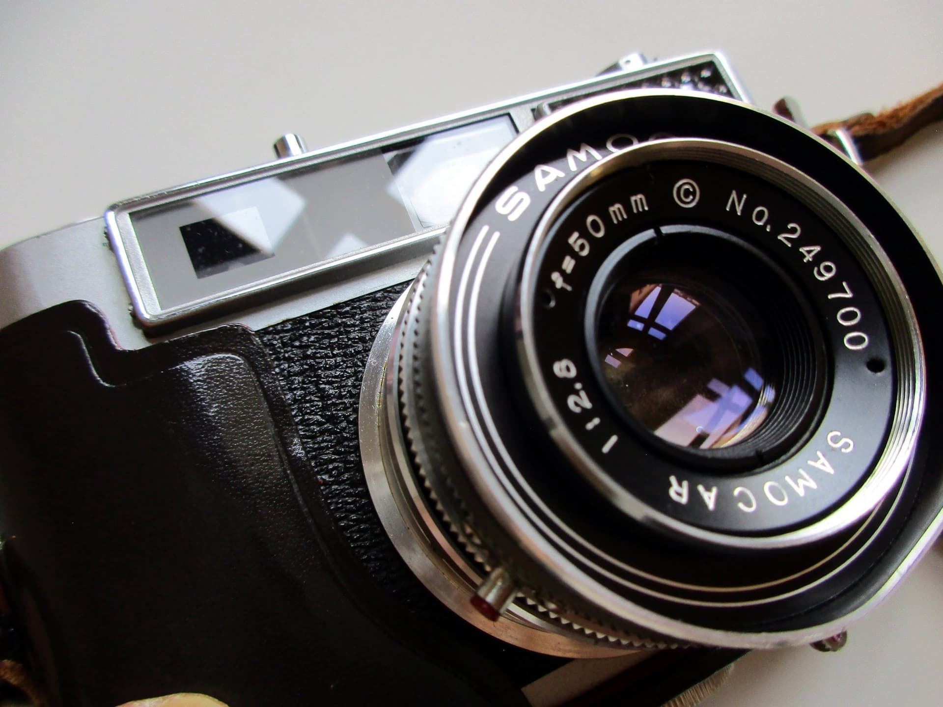 SAMOCA LE-II vintage analog kamera med Samoca objektiv f=50mm 1:2,8