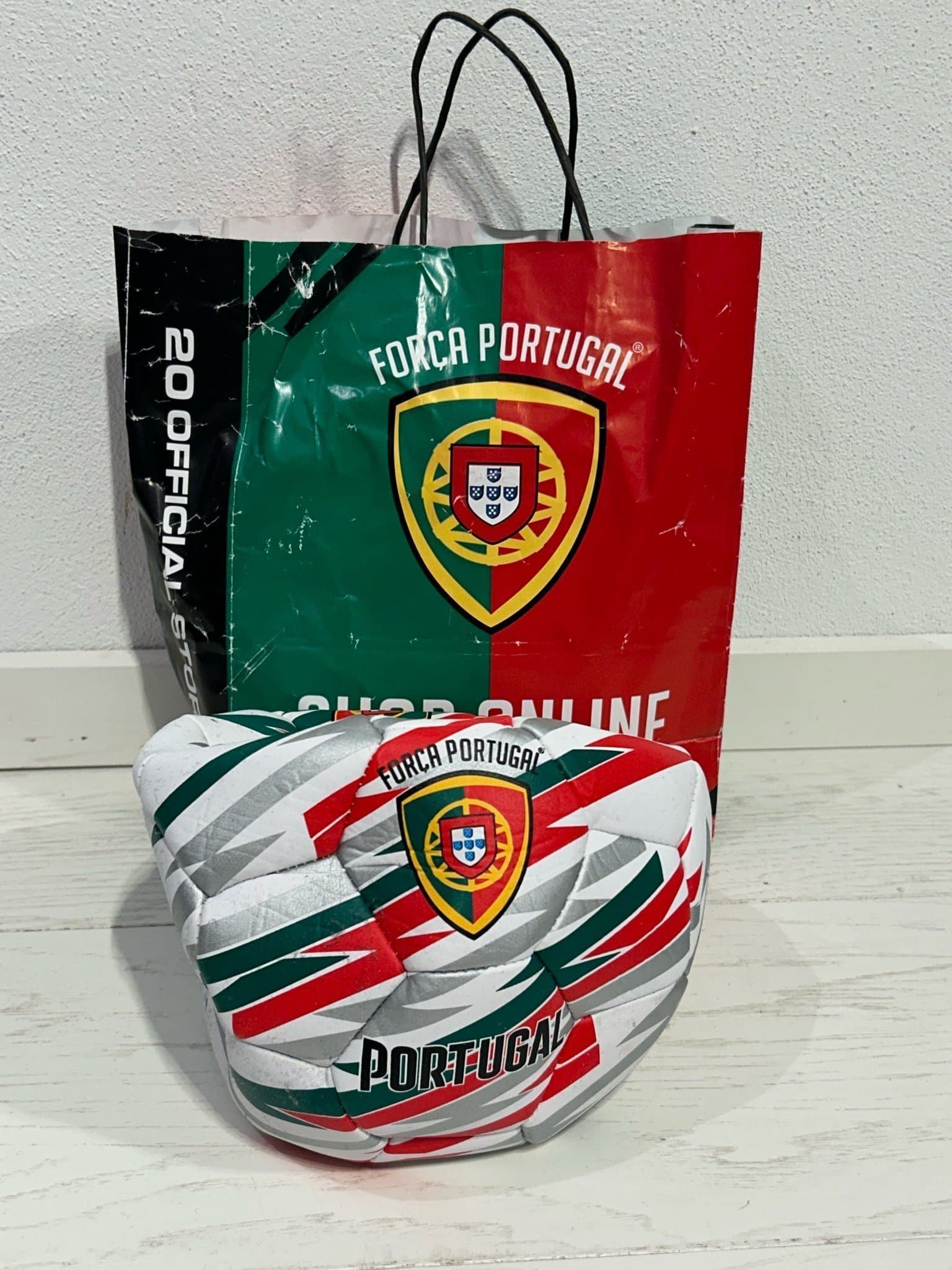 Portugal fotboll med "Força Portugal" tryck