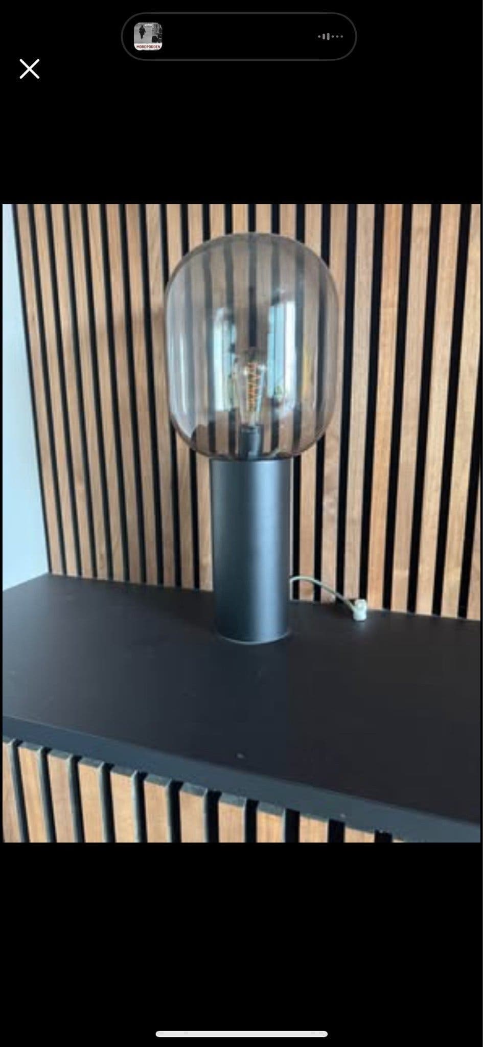 Bordslampa Brooklyn Svart/Rök 56 cm