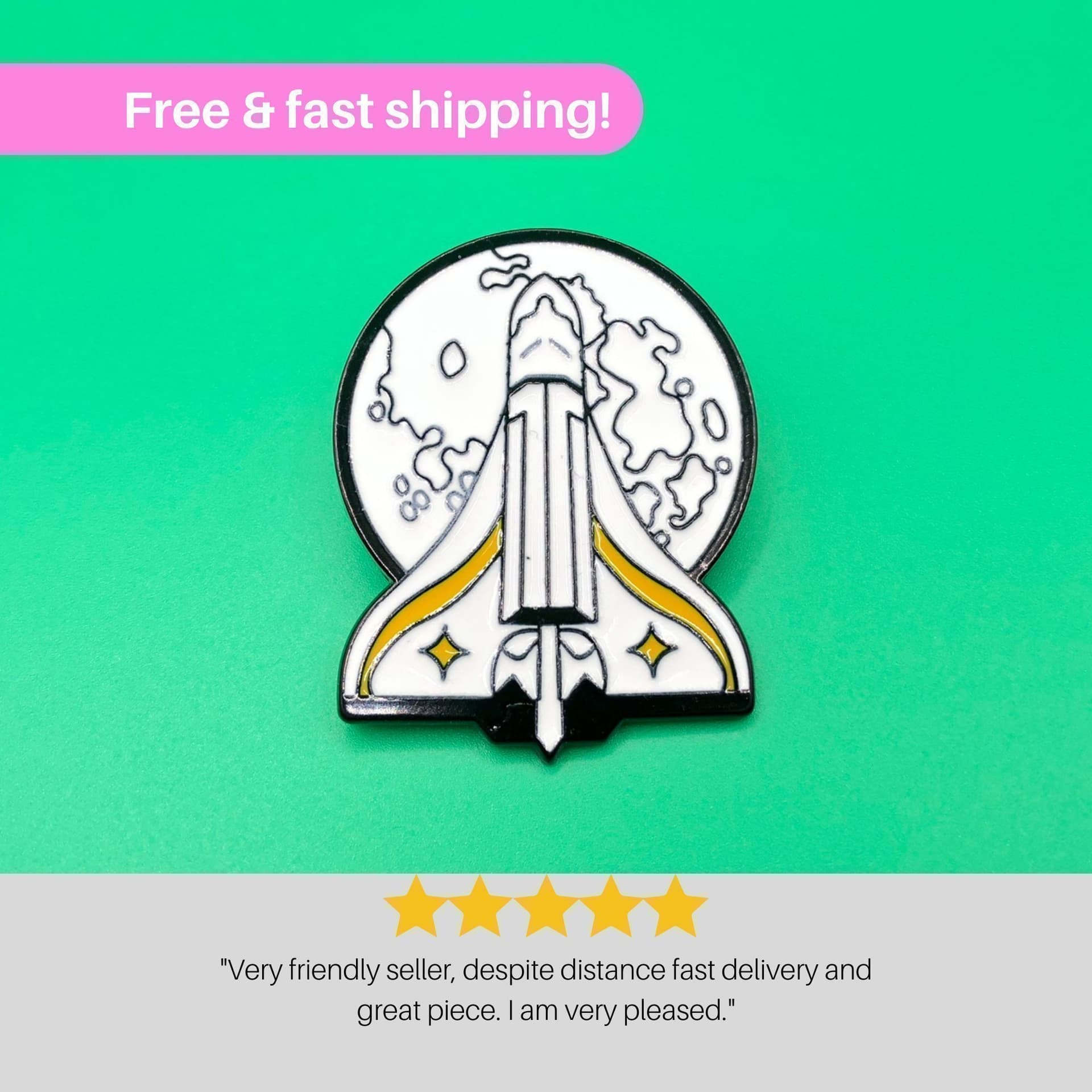 Last of Us Ellie Rocket Enamel Pin | TLOU Backpack Badge Video Game Gift