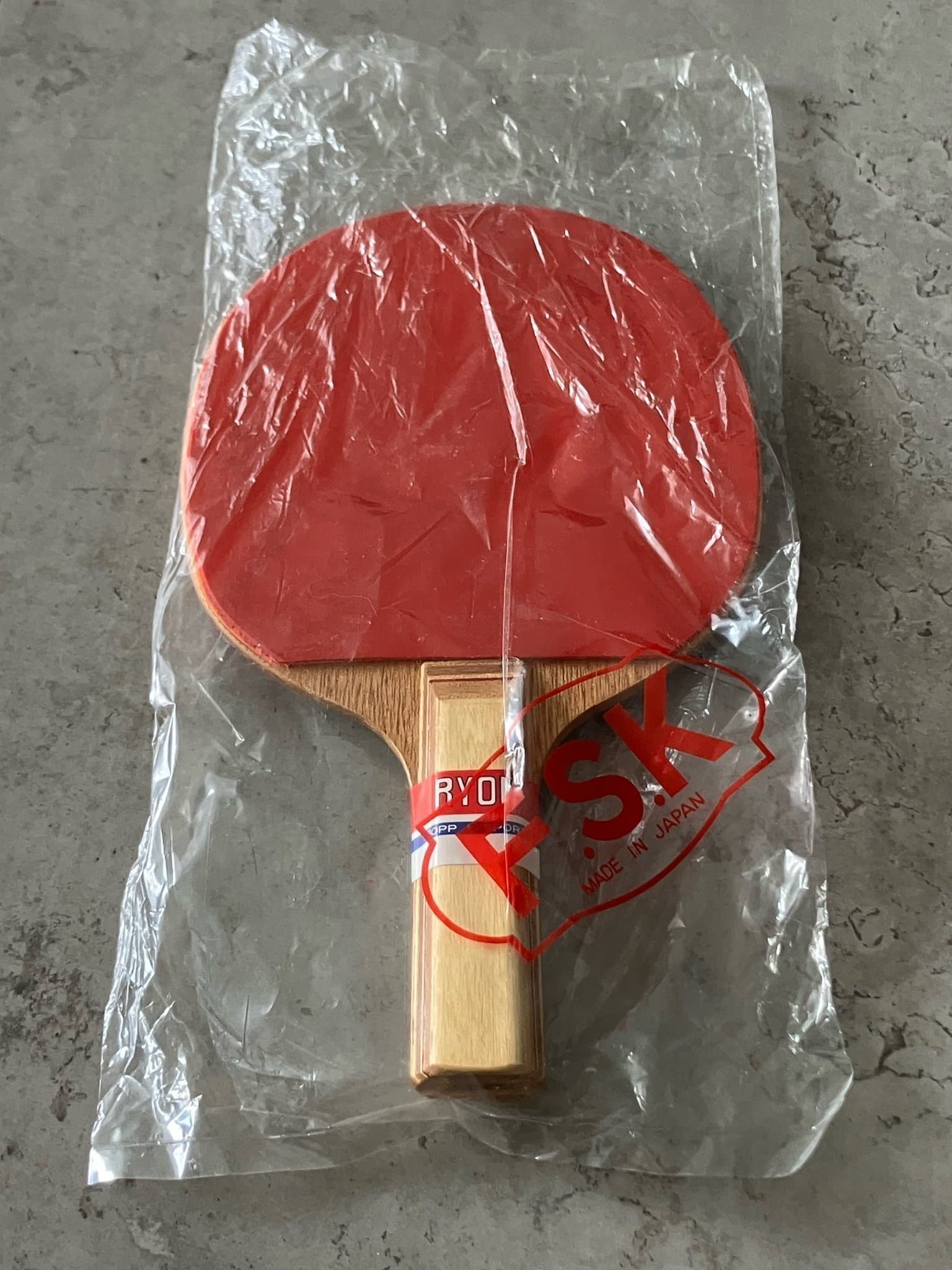 Ryon bordtennisracket, tillverkad i Japan