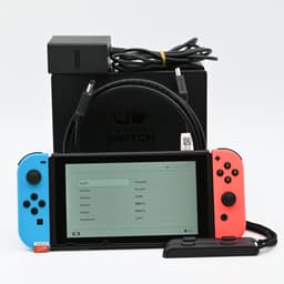 Nintendo Switch HAC-001 2019 Komplett 128GB SD Kort *Fint Skick med skärmskydd*