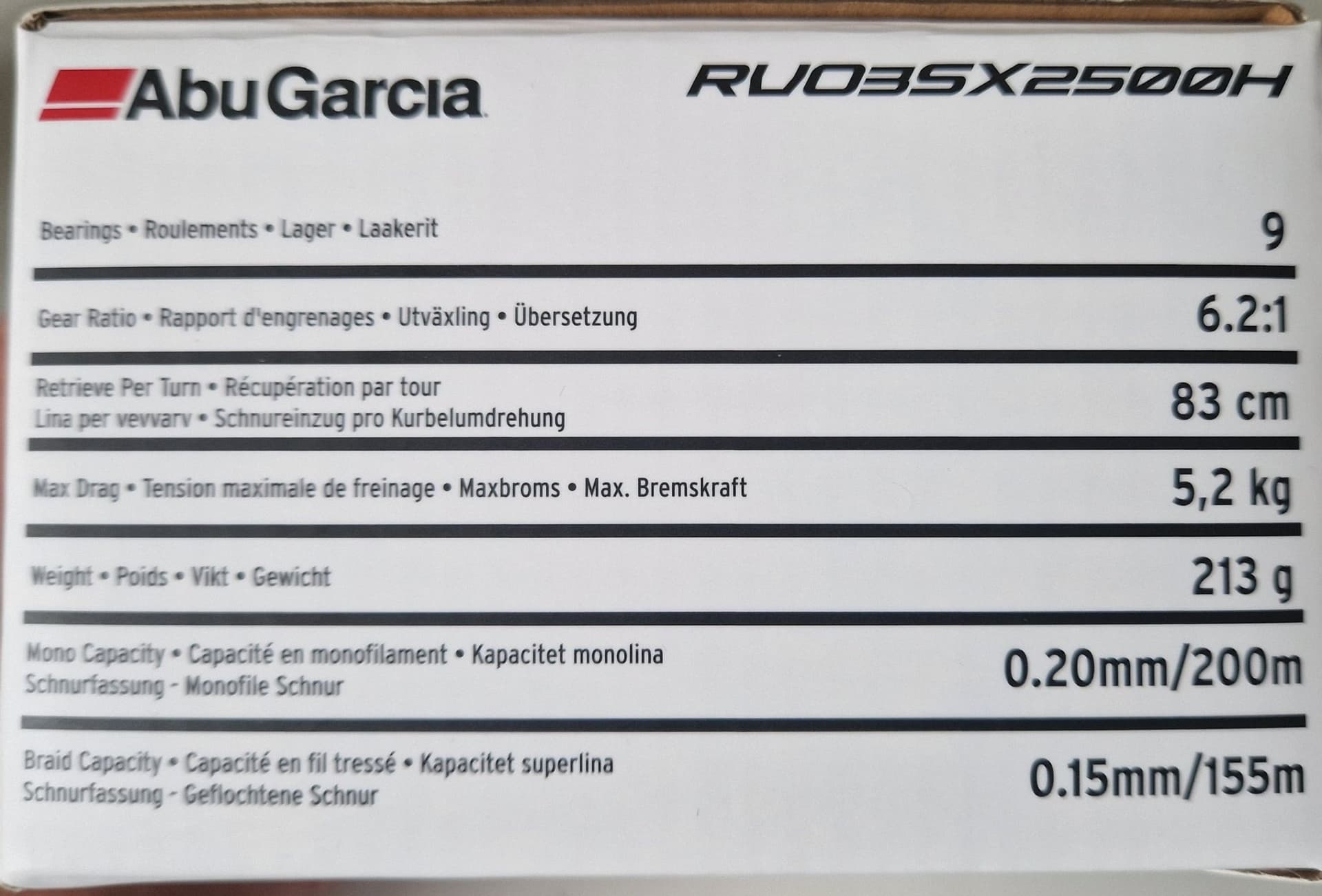 Abu Garcia Revo3 SX 2500H