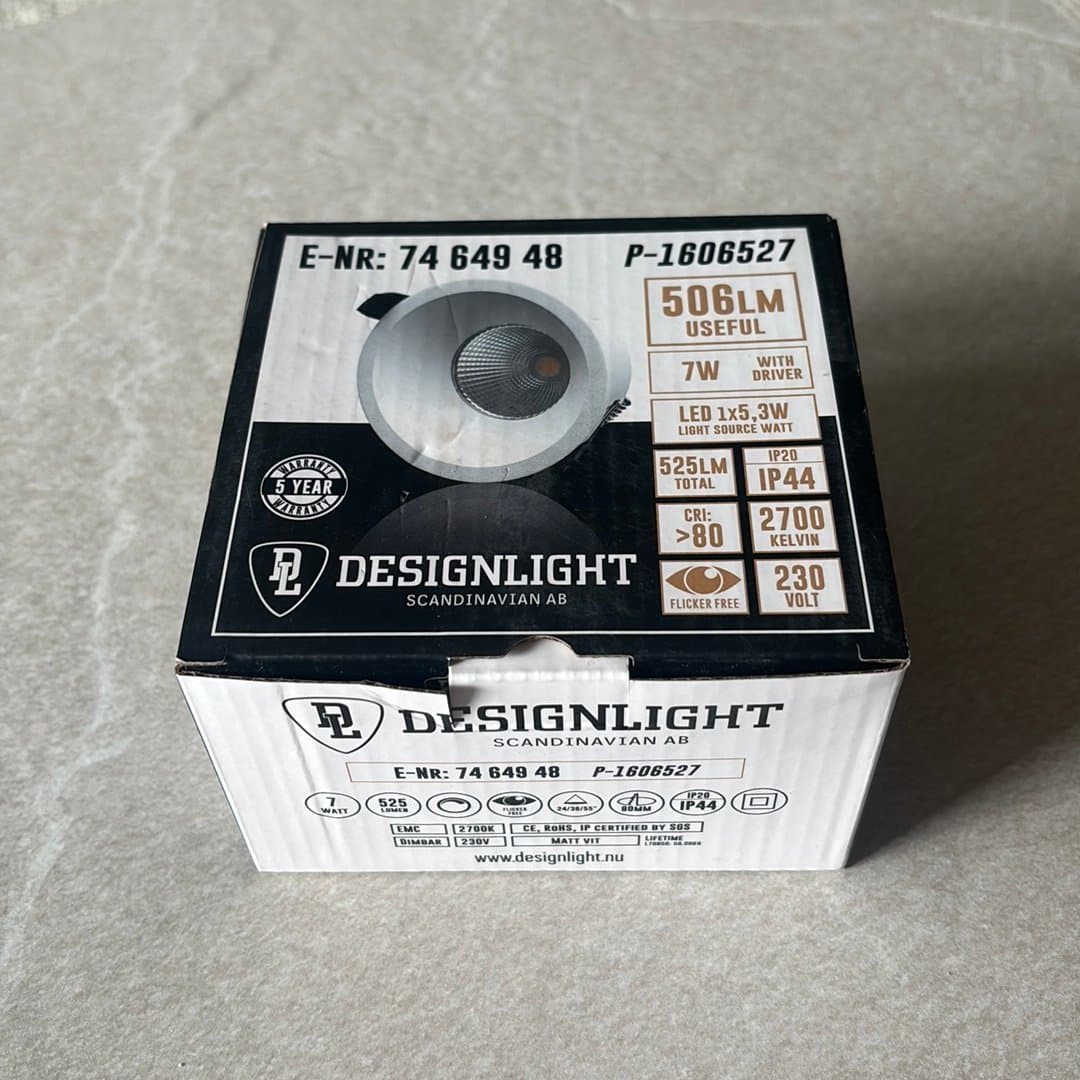 Designlight LED-spotlight 7W, 2700K, Matt Vit