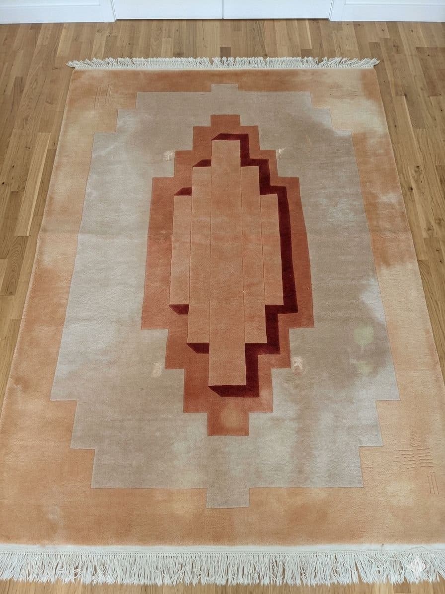 Handknuten Kinesisk Art Deco-matta (170x200 cm)