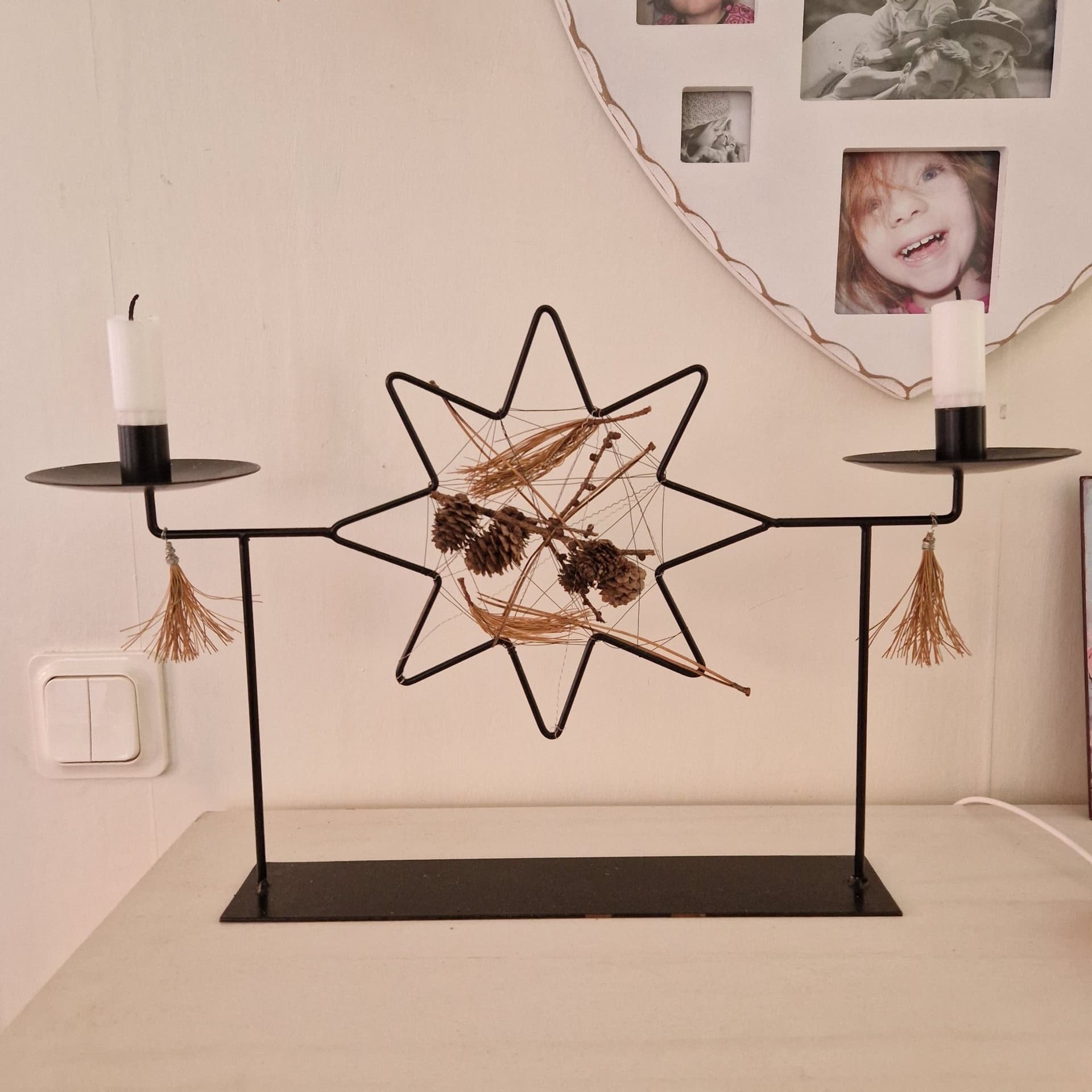 *** Ljusstake med stjärna, stabil ***