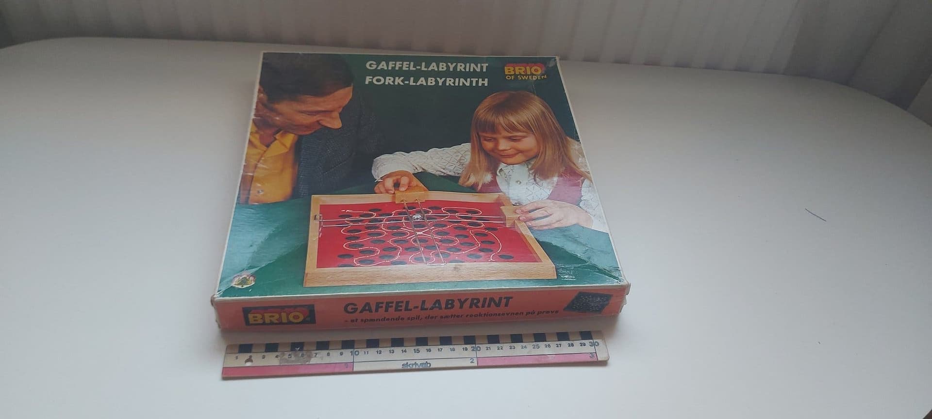Vintage BRIO of Sweden Gaffel-Labyrint – Retro Träspel 1960/70-tal