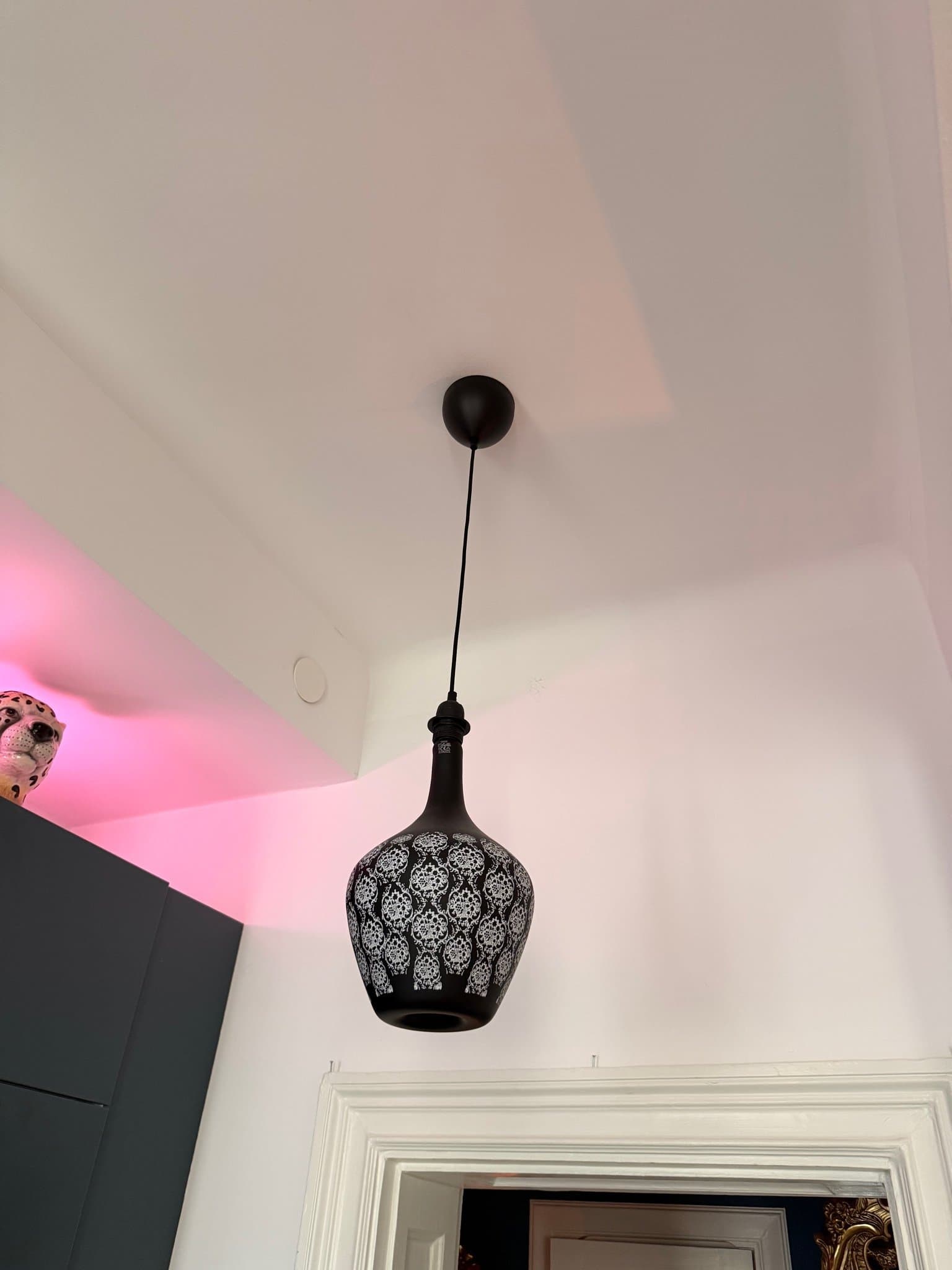 Dekorationslampa Ø215 Baroque Svart LED 30lm E27 1800K Dim