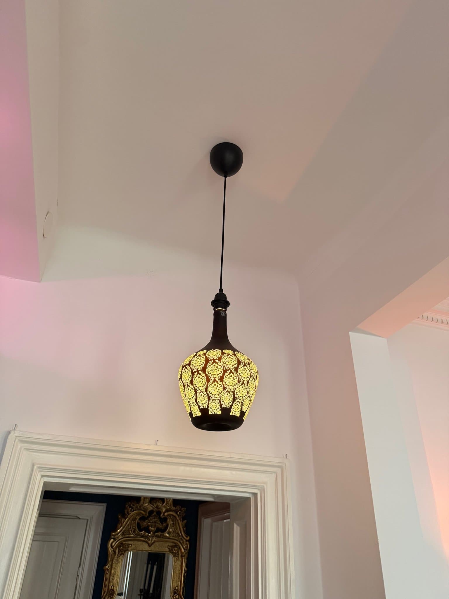 Dekorationslampa Ø215 Baroque Svart LED 30lm E27 1800K Dim